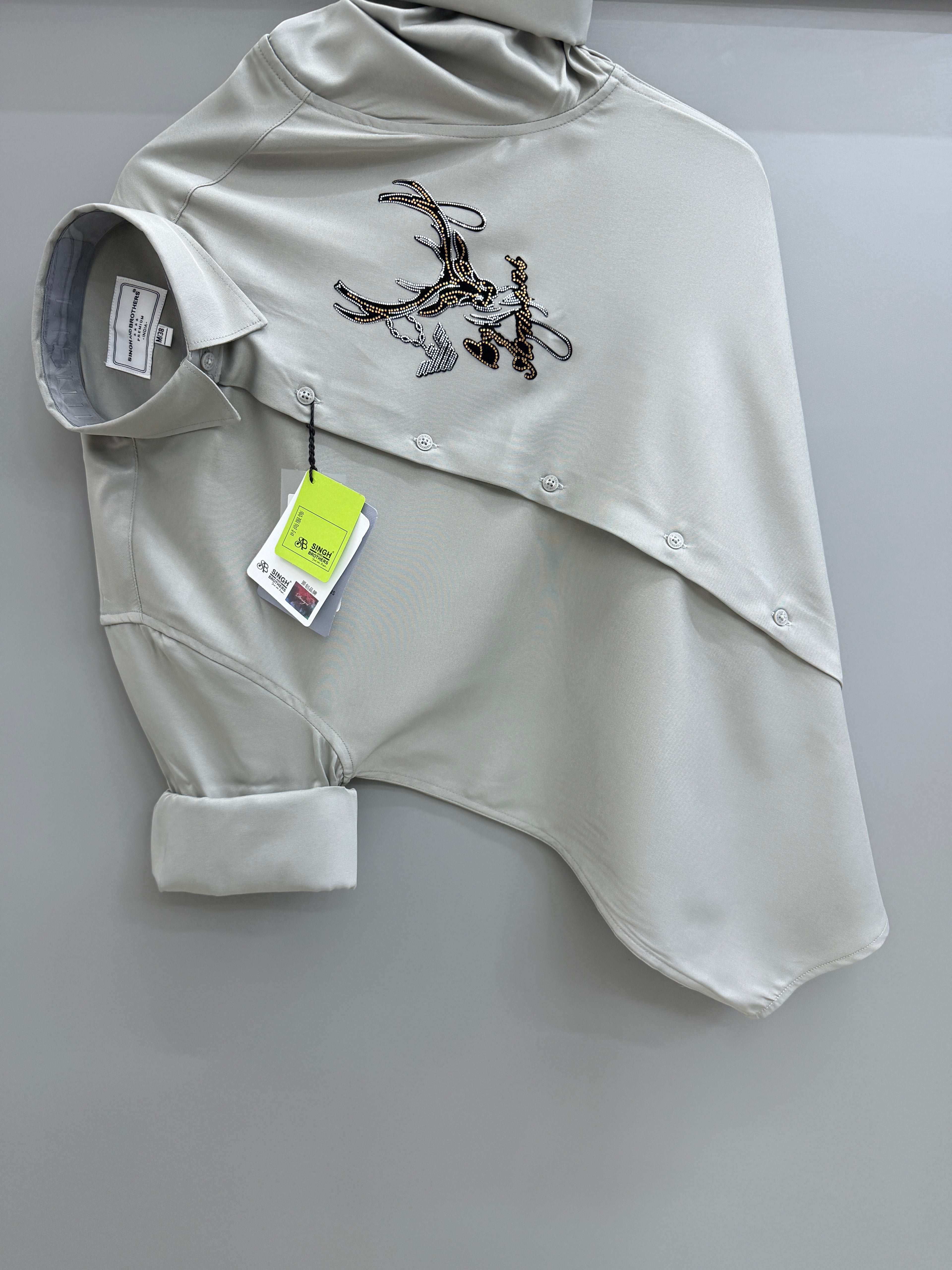 STONE WORK SHIRT - ( Normal wash )