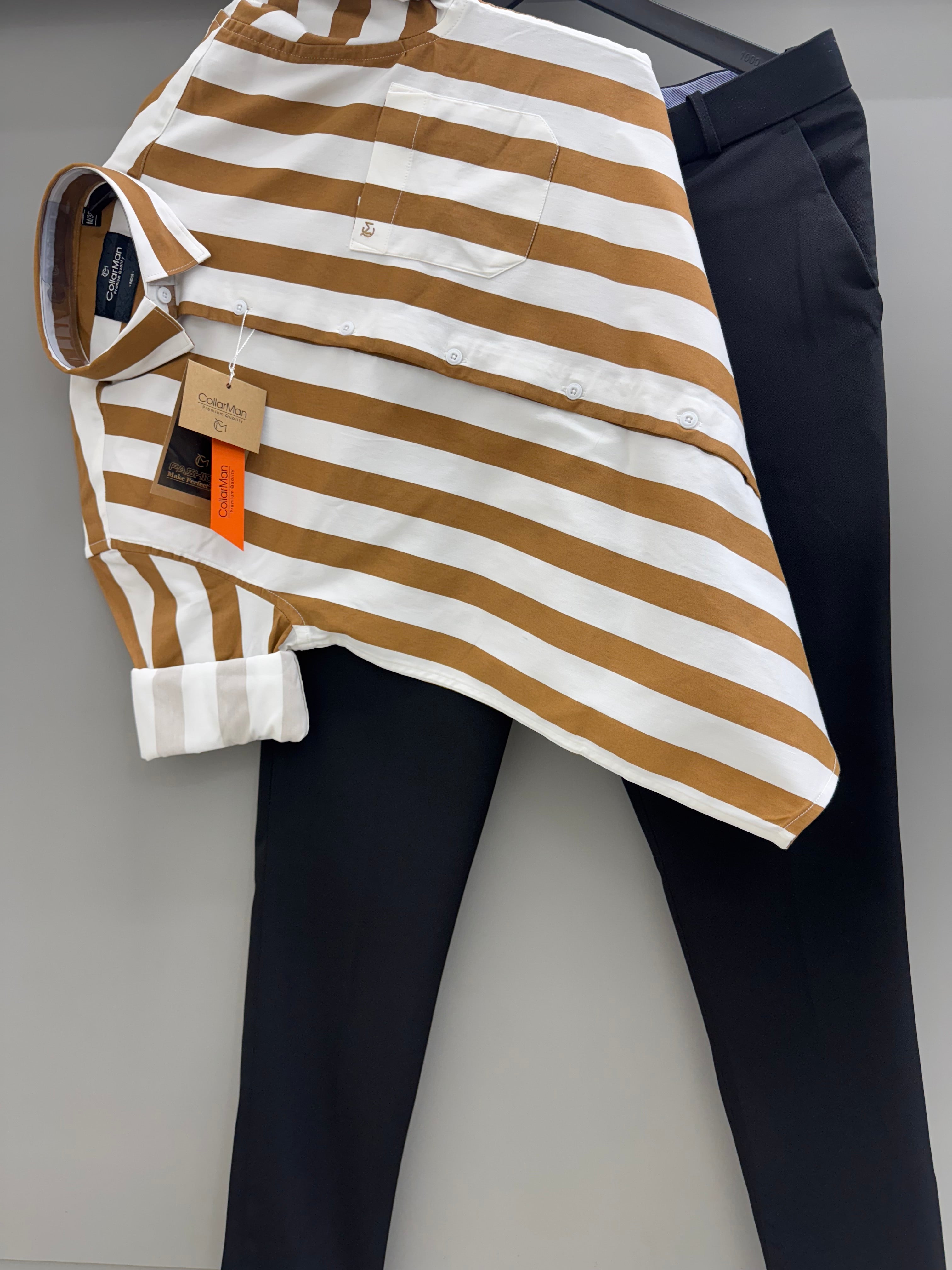 Lycra Strip Shirt With Trouser pant