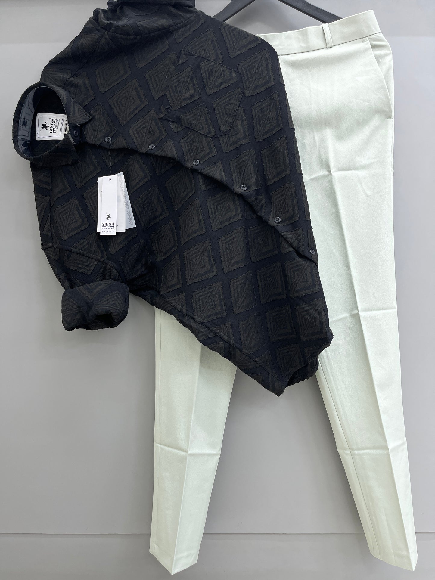 Jacquard Shirt With Trouser’s