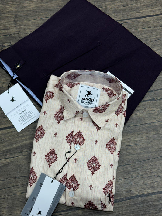 Printed Shirt with Trouser Pant (Combo)