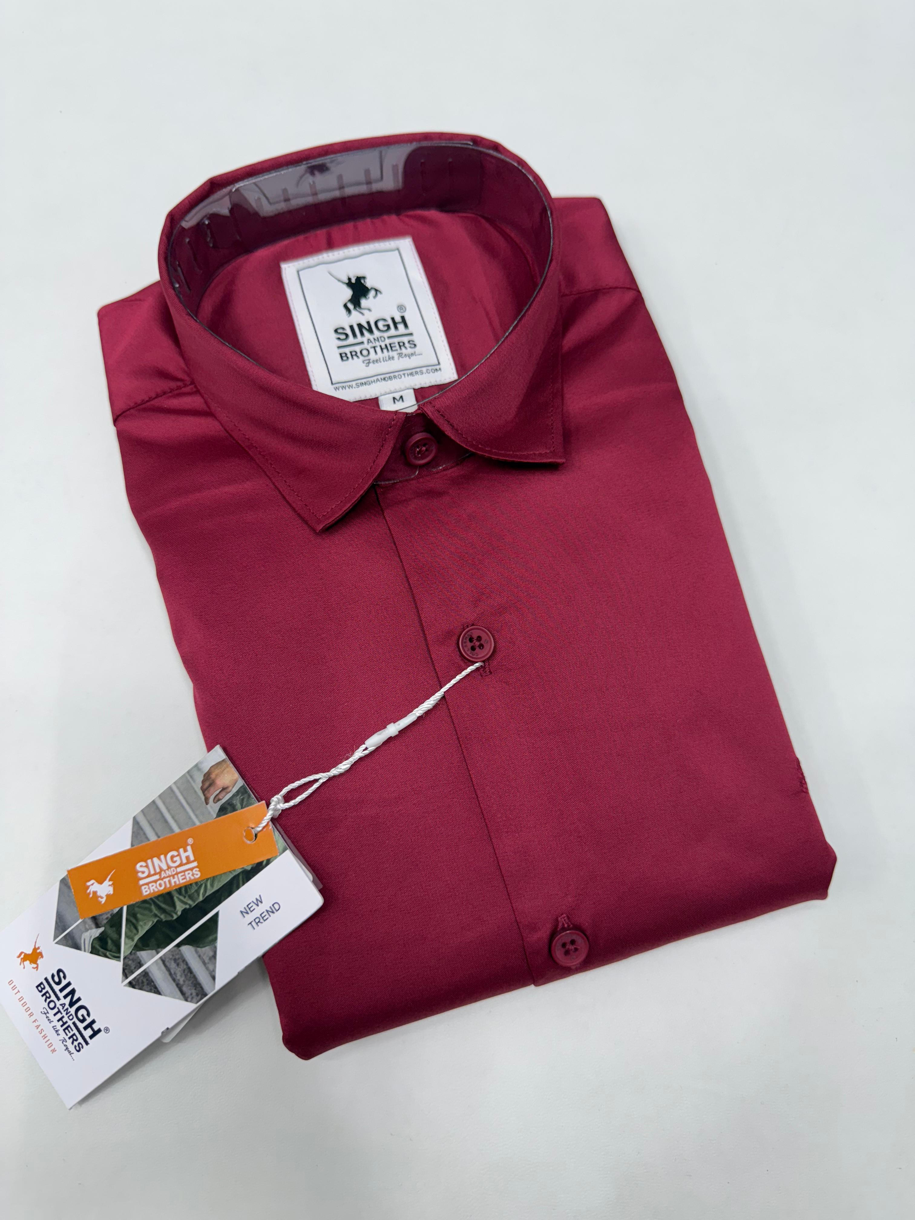 Partywear Shirt - Deep Red
