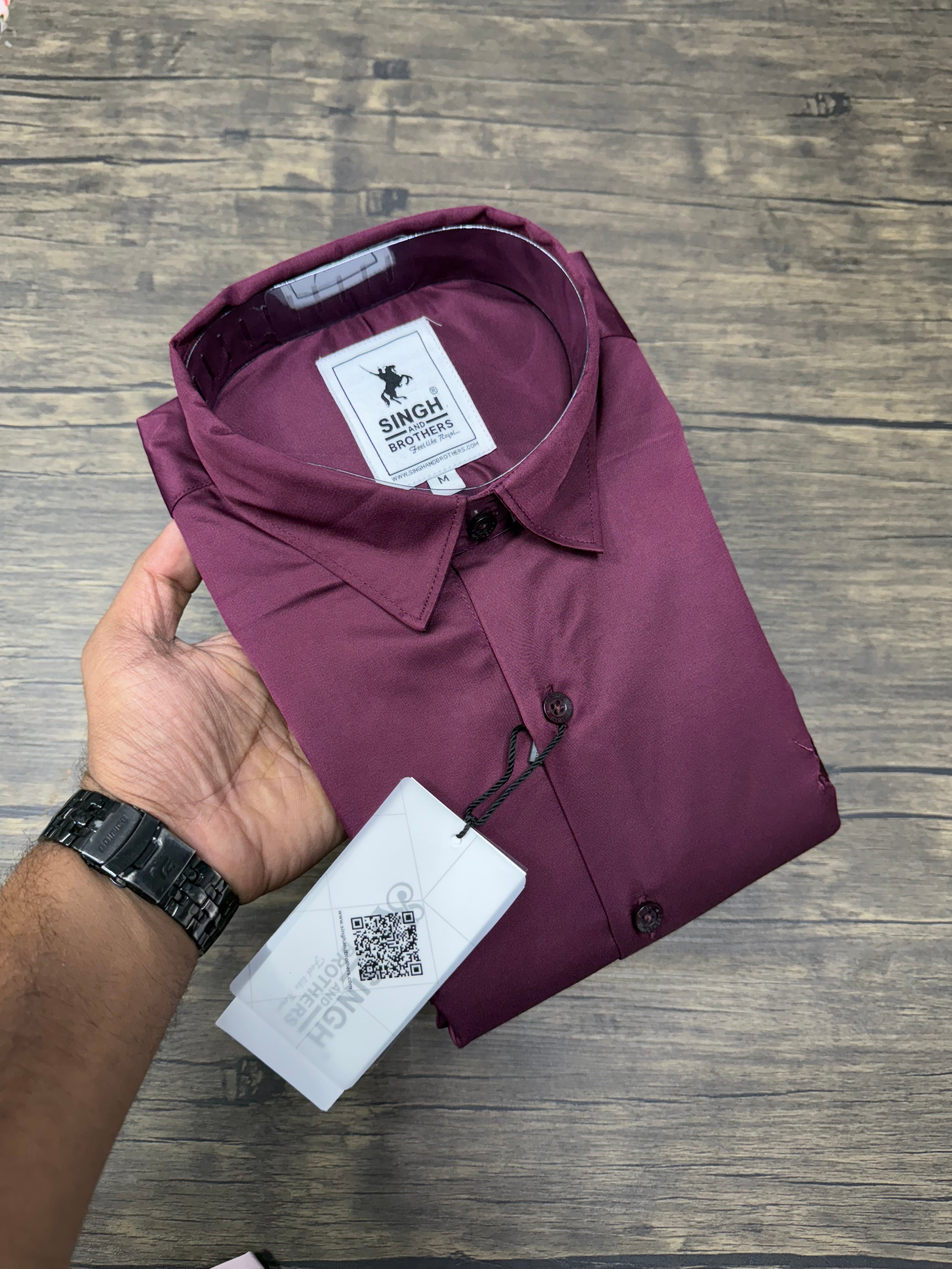 Partywear shirt - maroon