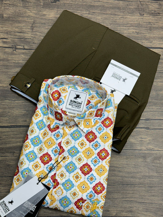 Printed Shirt with Trouser Pant (Combo)