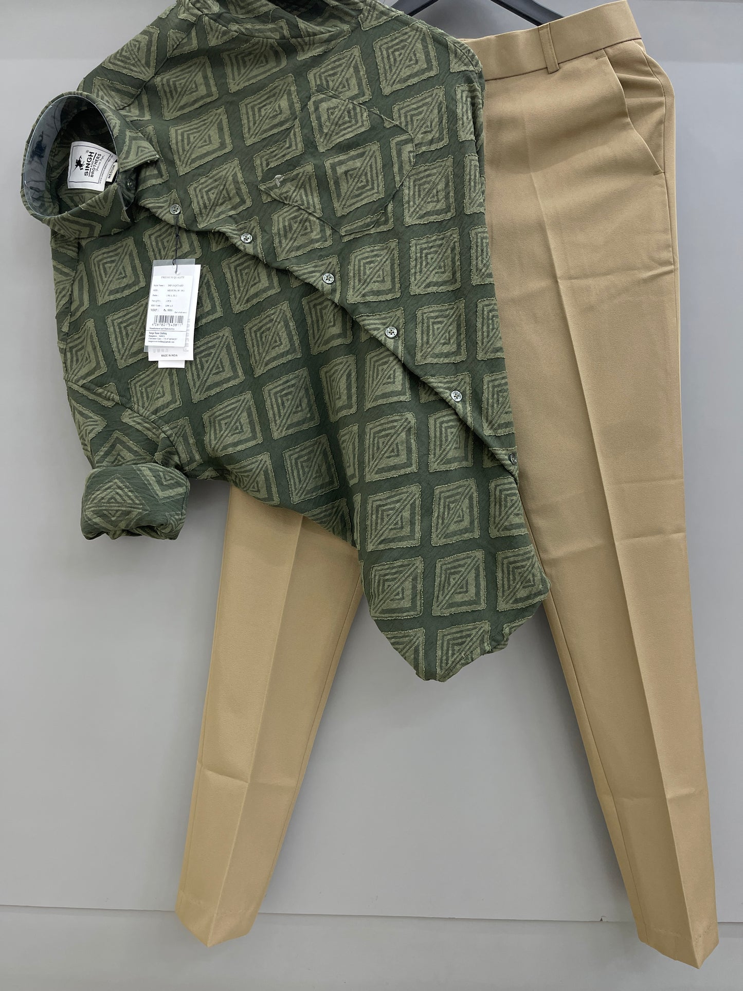 Jacquard Shirt With Trouser’s