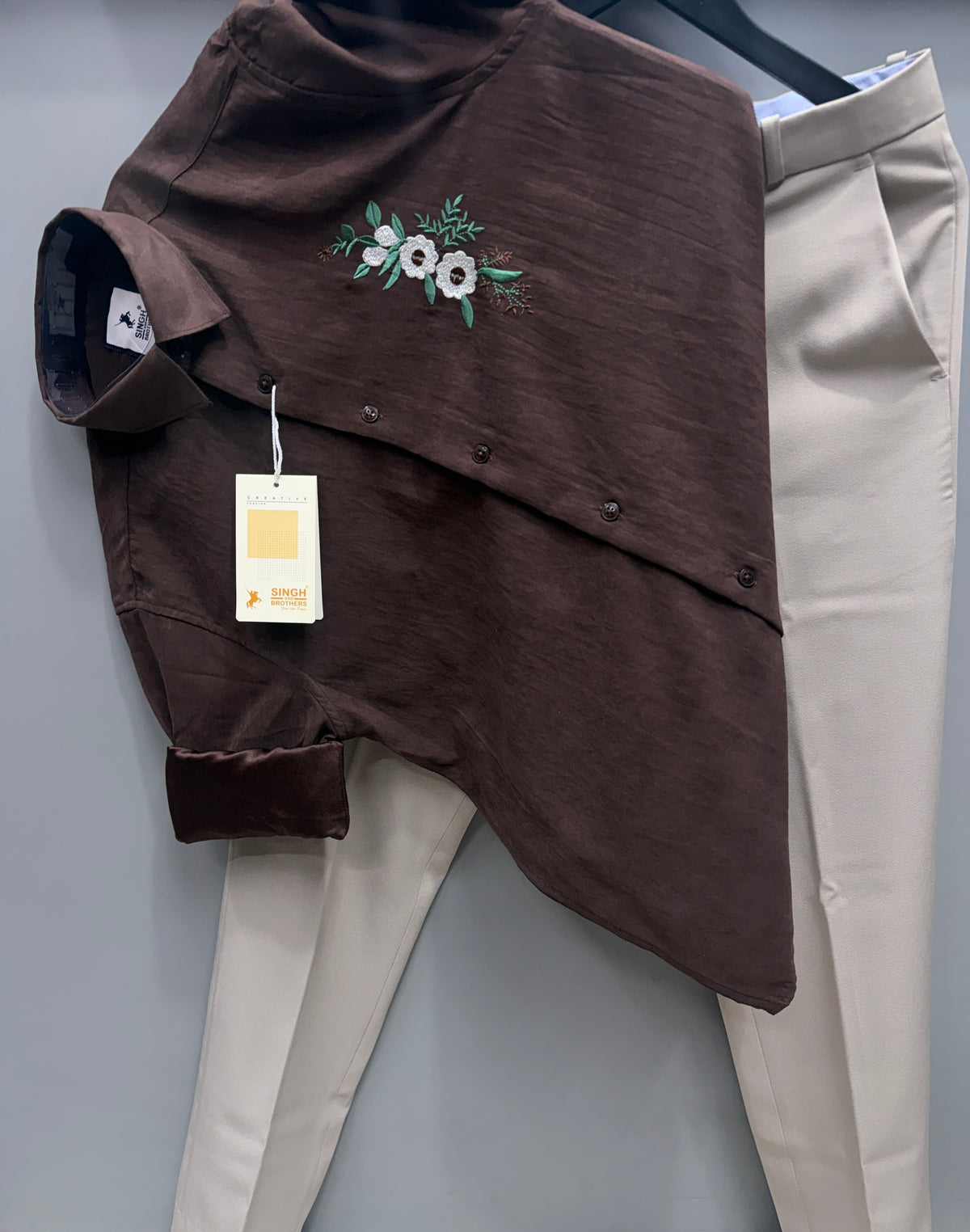 Embroidery Shirt With Trouser pant
