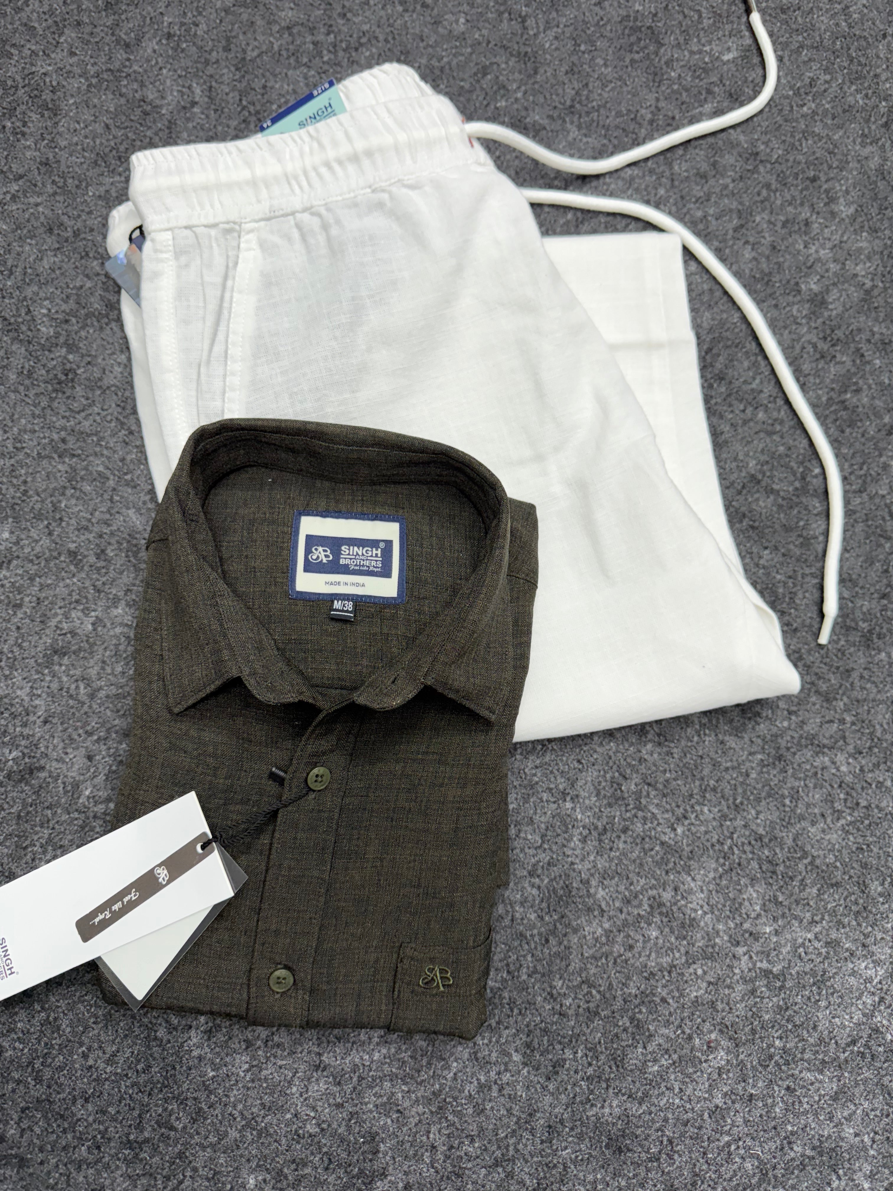 Milange linen Shirt With linen Pant