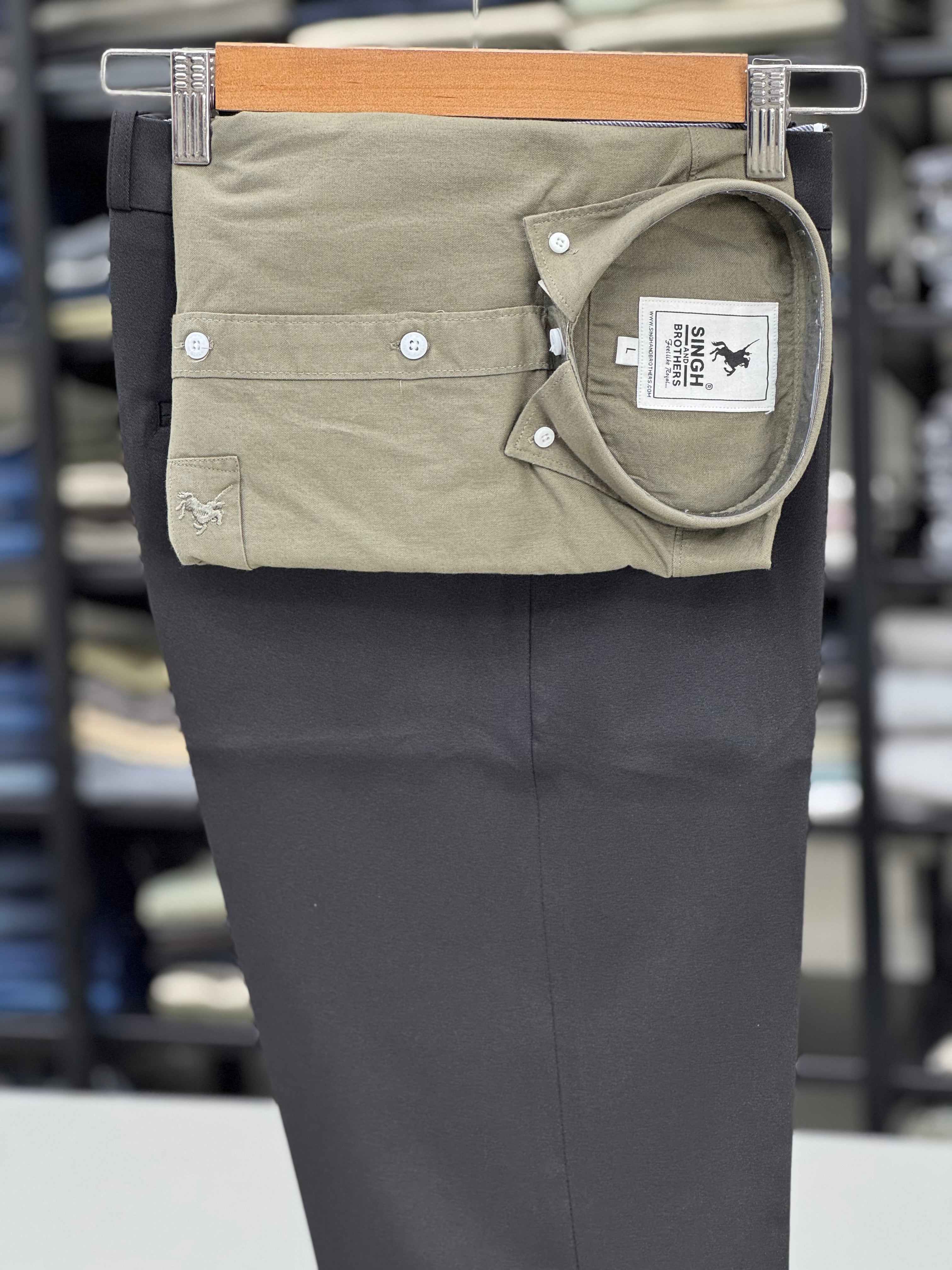 Cotton Oxford Shirt With Formal Pant