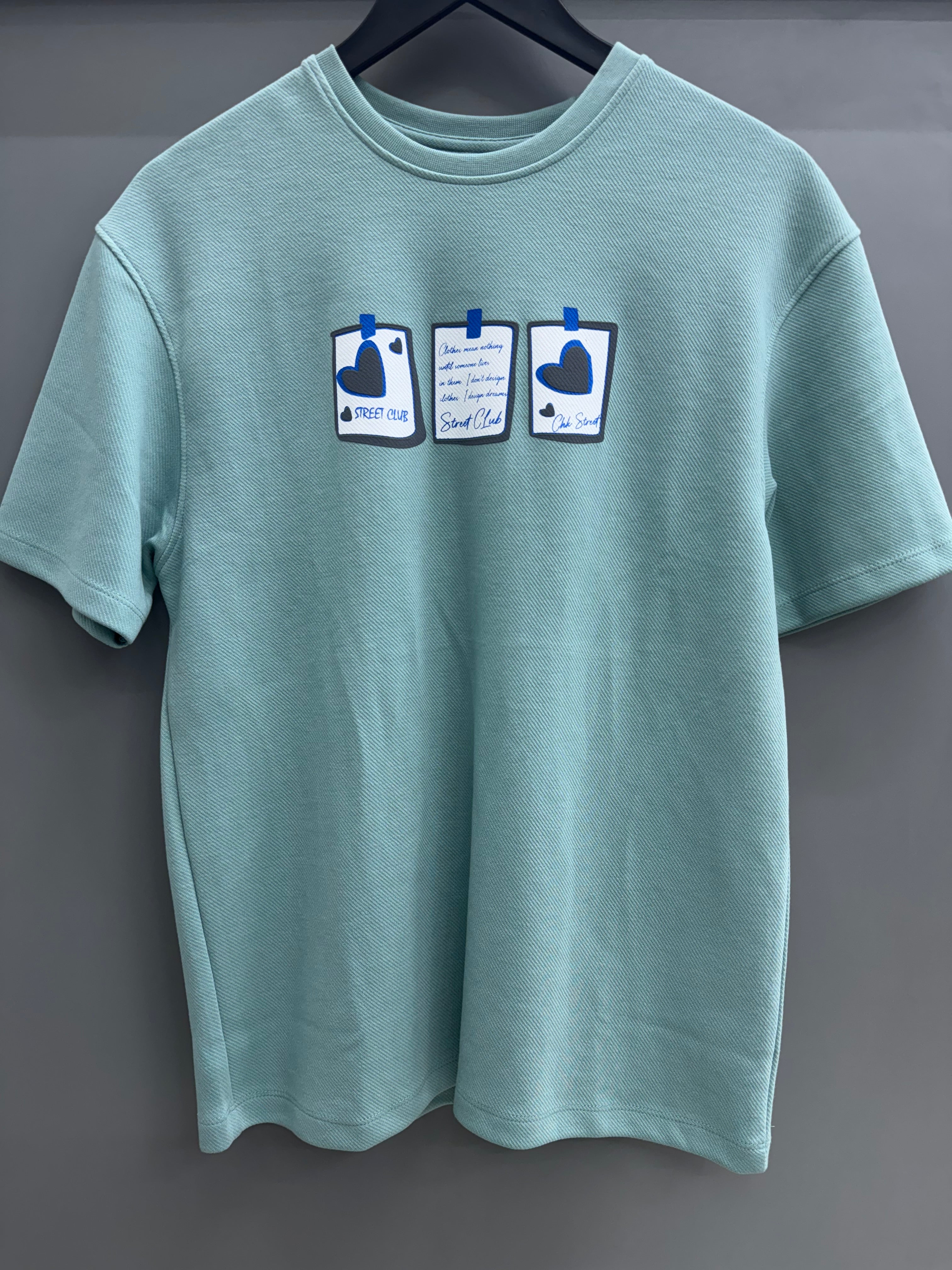 Back print mint green T-shirts