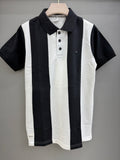 Jacquard strip T-shirts