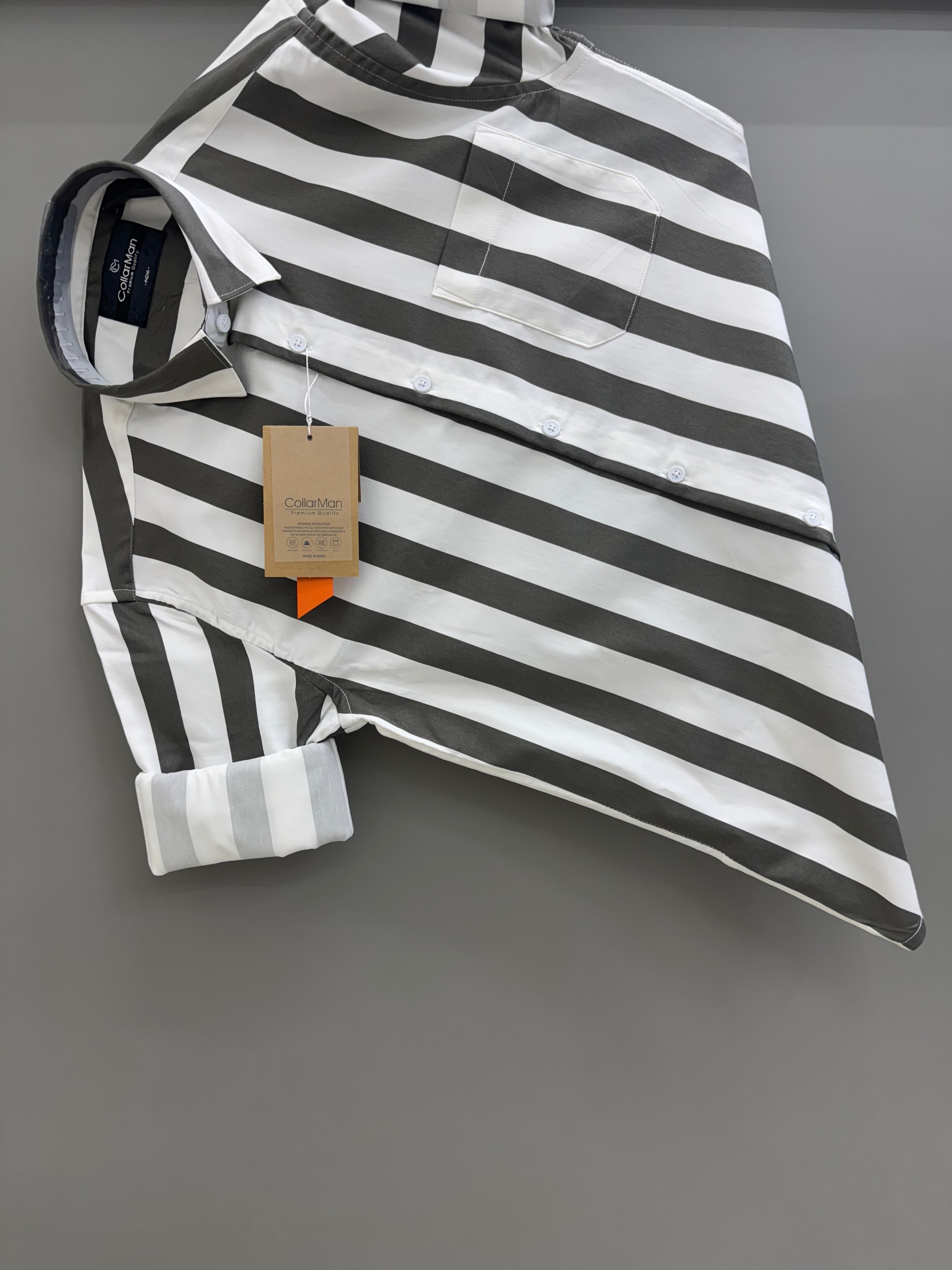 Lycra grey strip Shirt