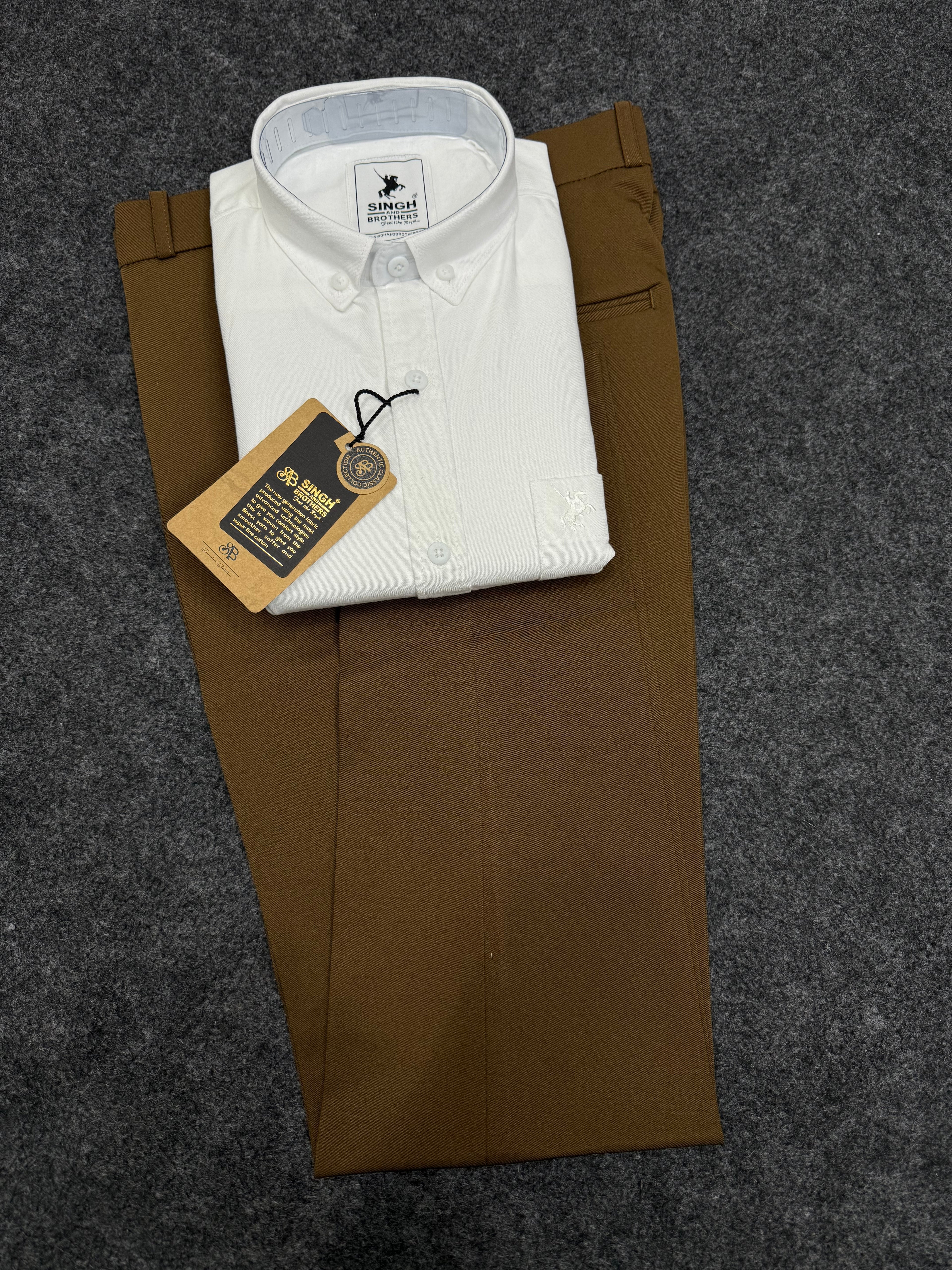 Cotton Oxford Shirt With Formal Pant
