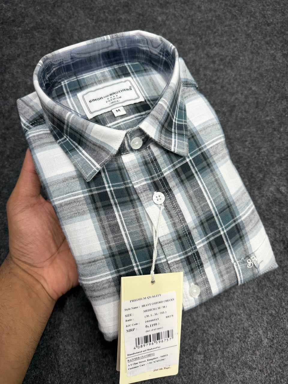 Heavy Oxford check Shirt - 10