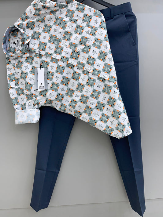 Printed Shirt with Trouser Pant (Combo)