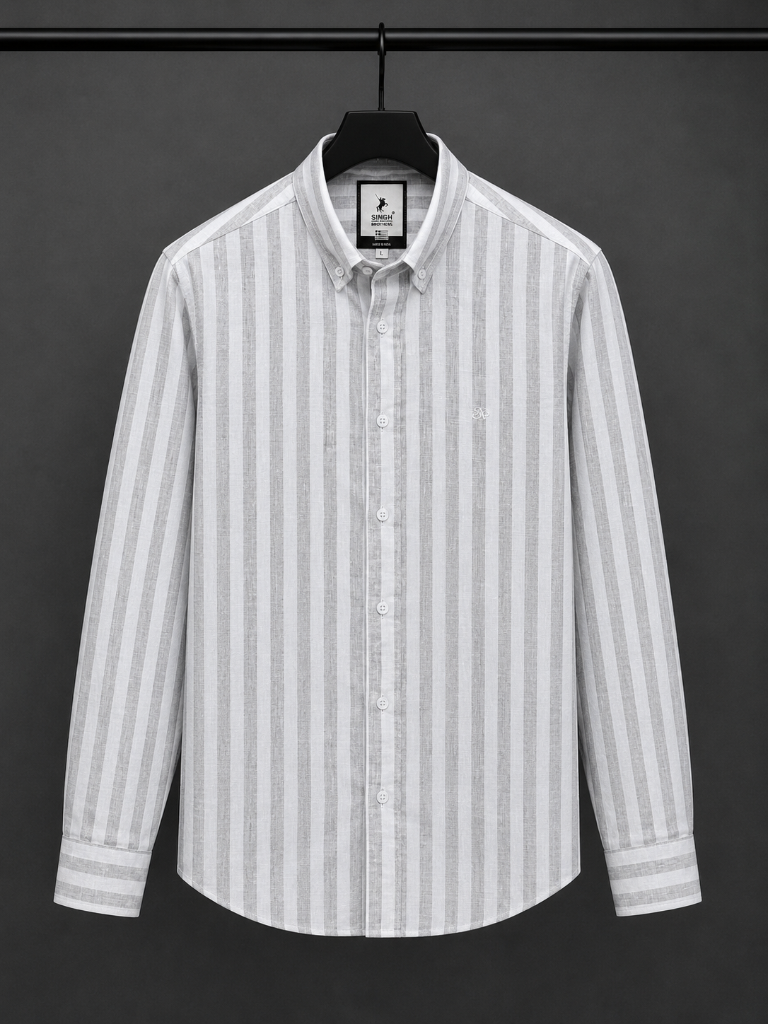 Linen strip shirt