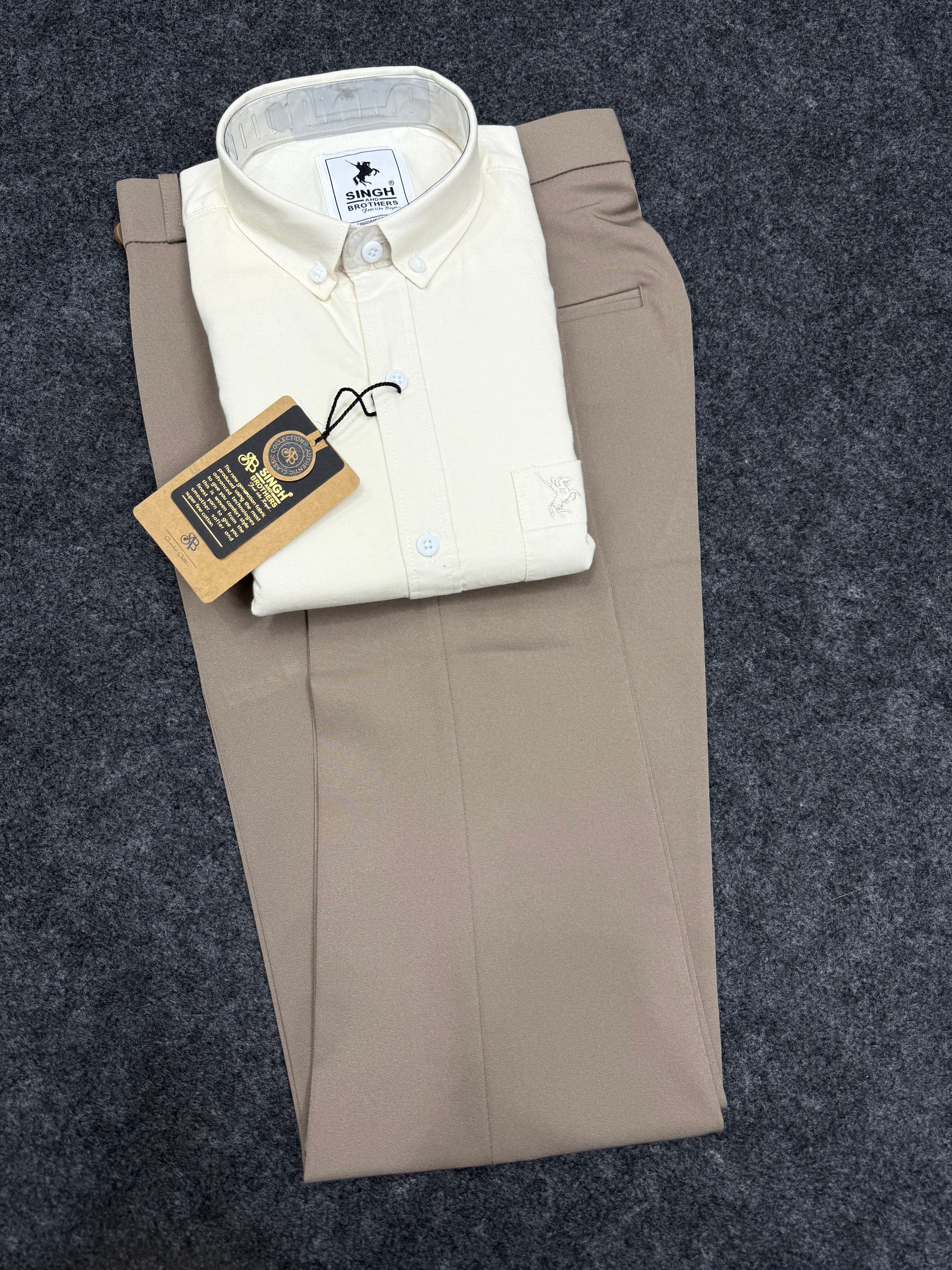 Cotton Oxford Shirt With Formal Pant