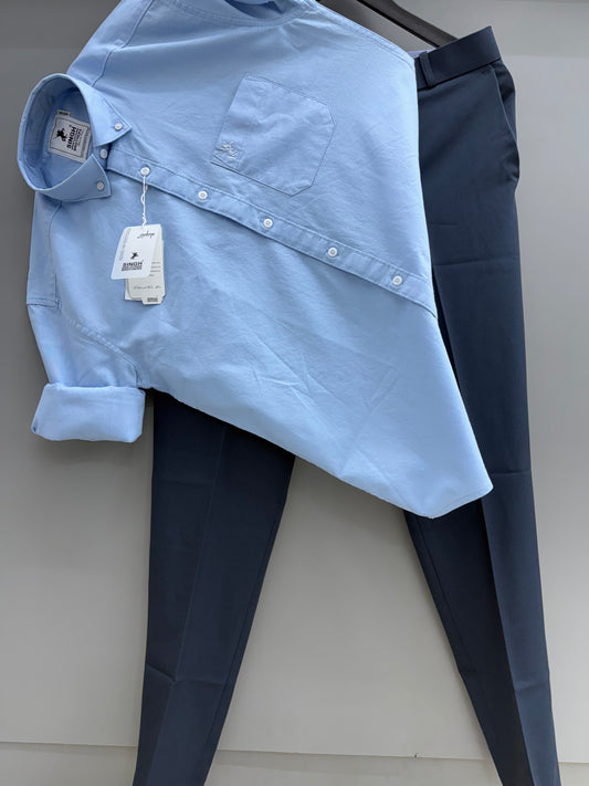Cotton Oxford Shirt With Trouser (Combo)