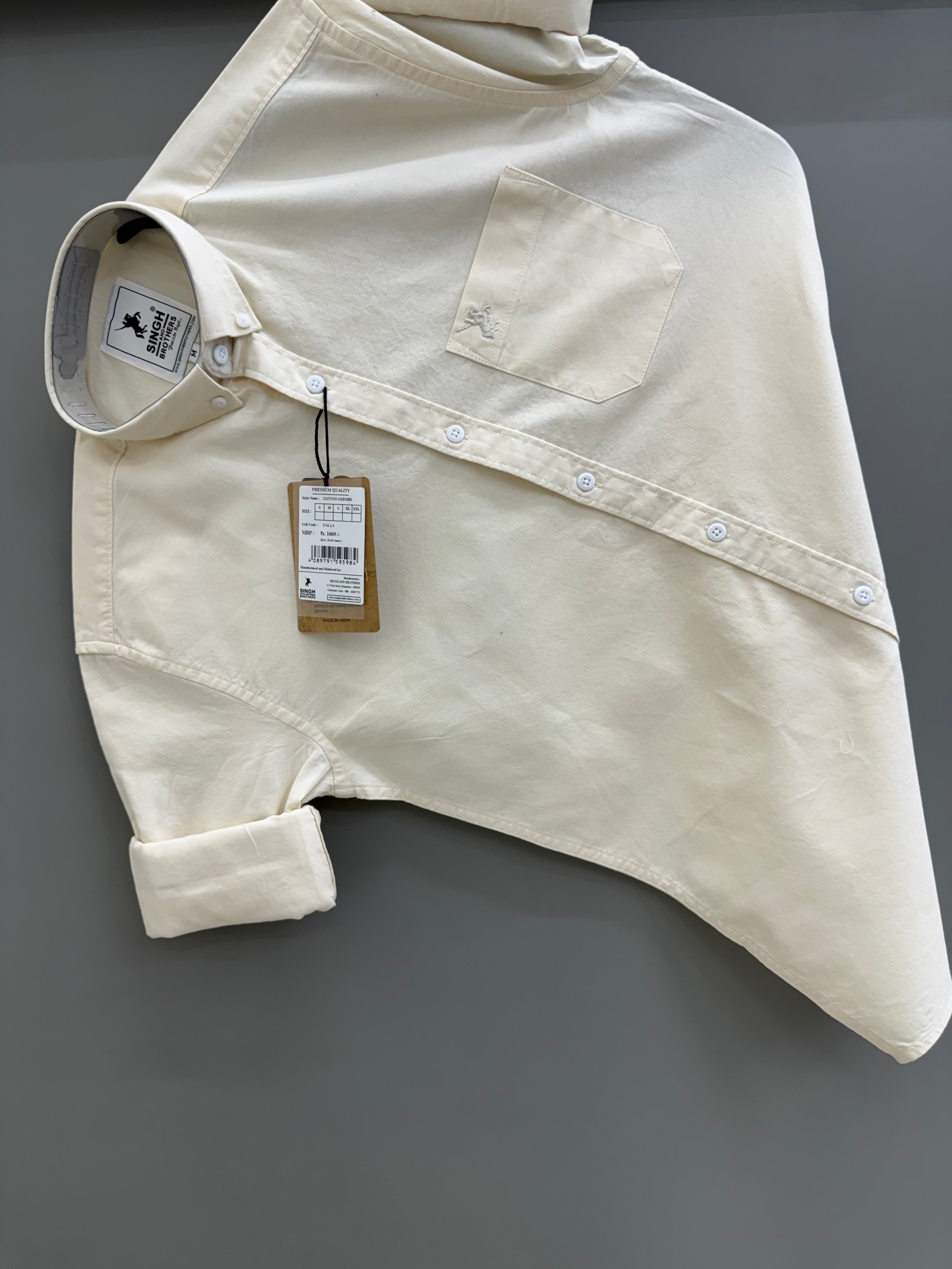 Cotton Oxford BD- Light Cream