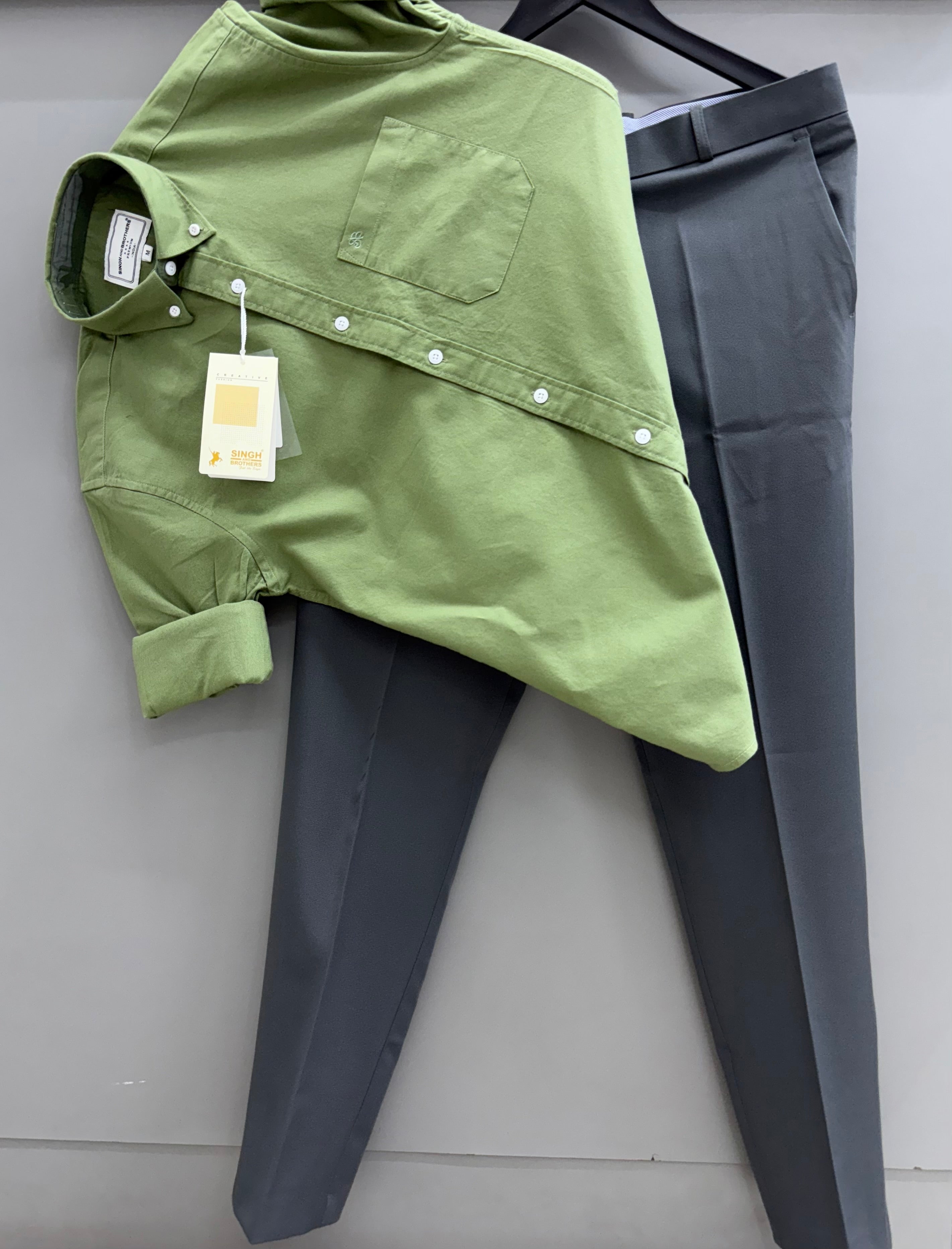 Cotton Oxford Shirt With Formal Pant