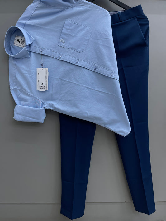 Cotton Oxford Shirt With Trouser (Combo)