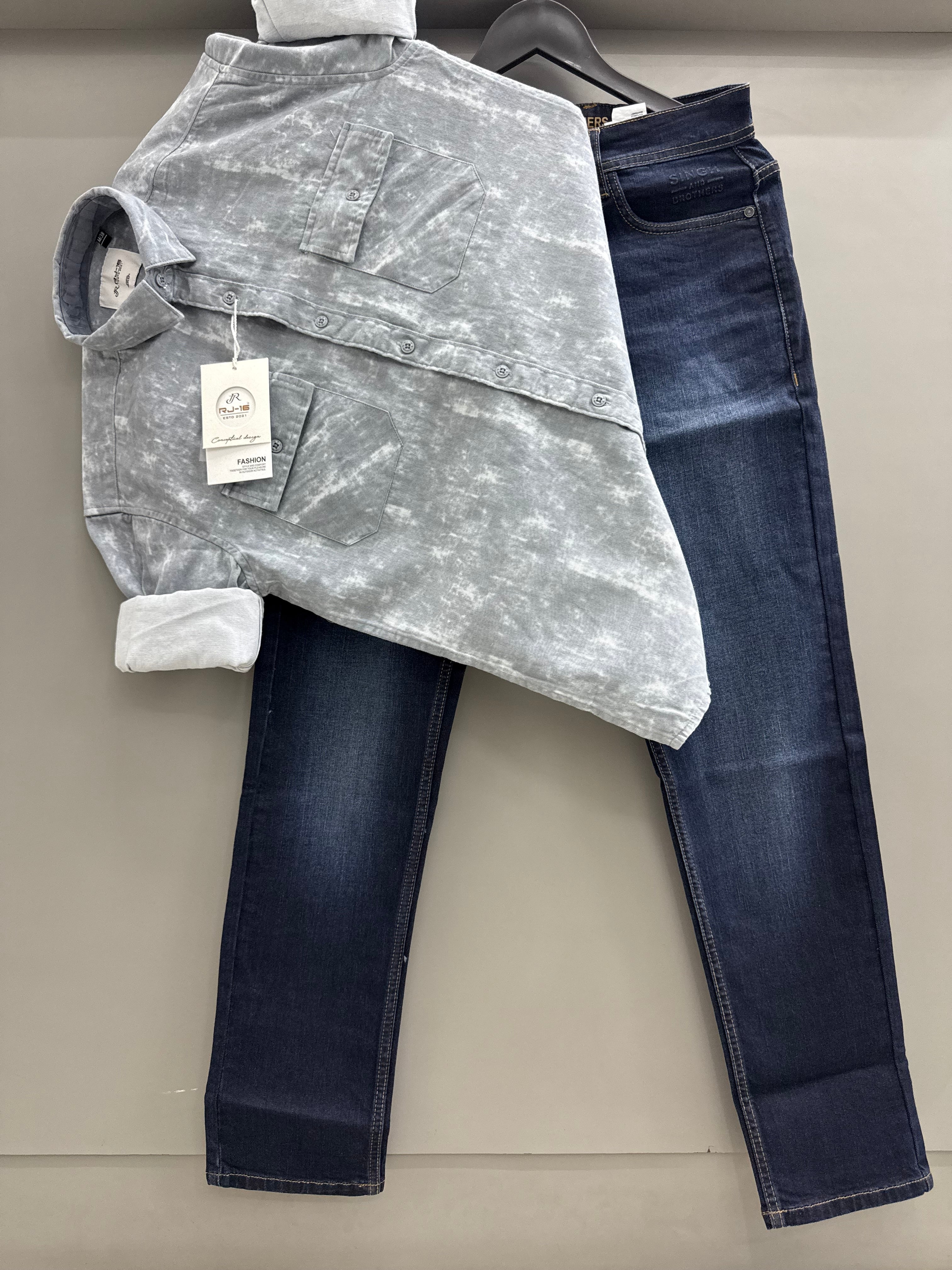 DP back print shirt With jeans pant