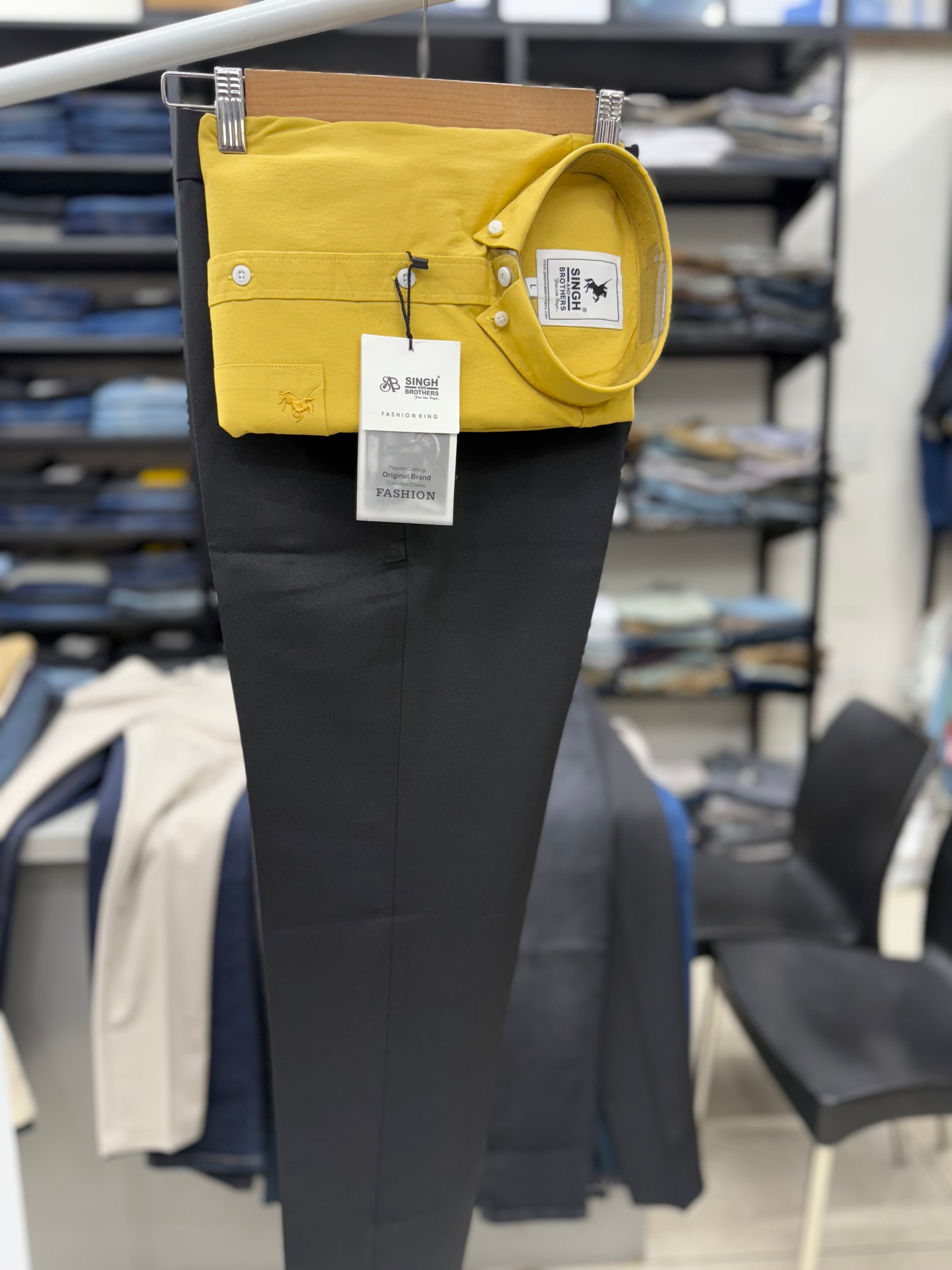 Cotton Oxford Shirt With Formal Pant