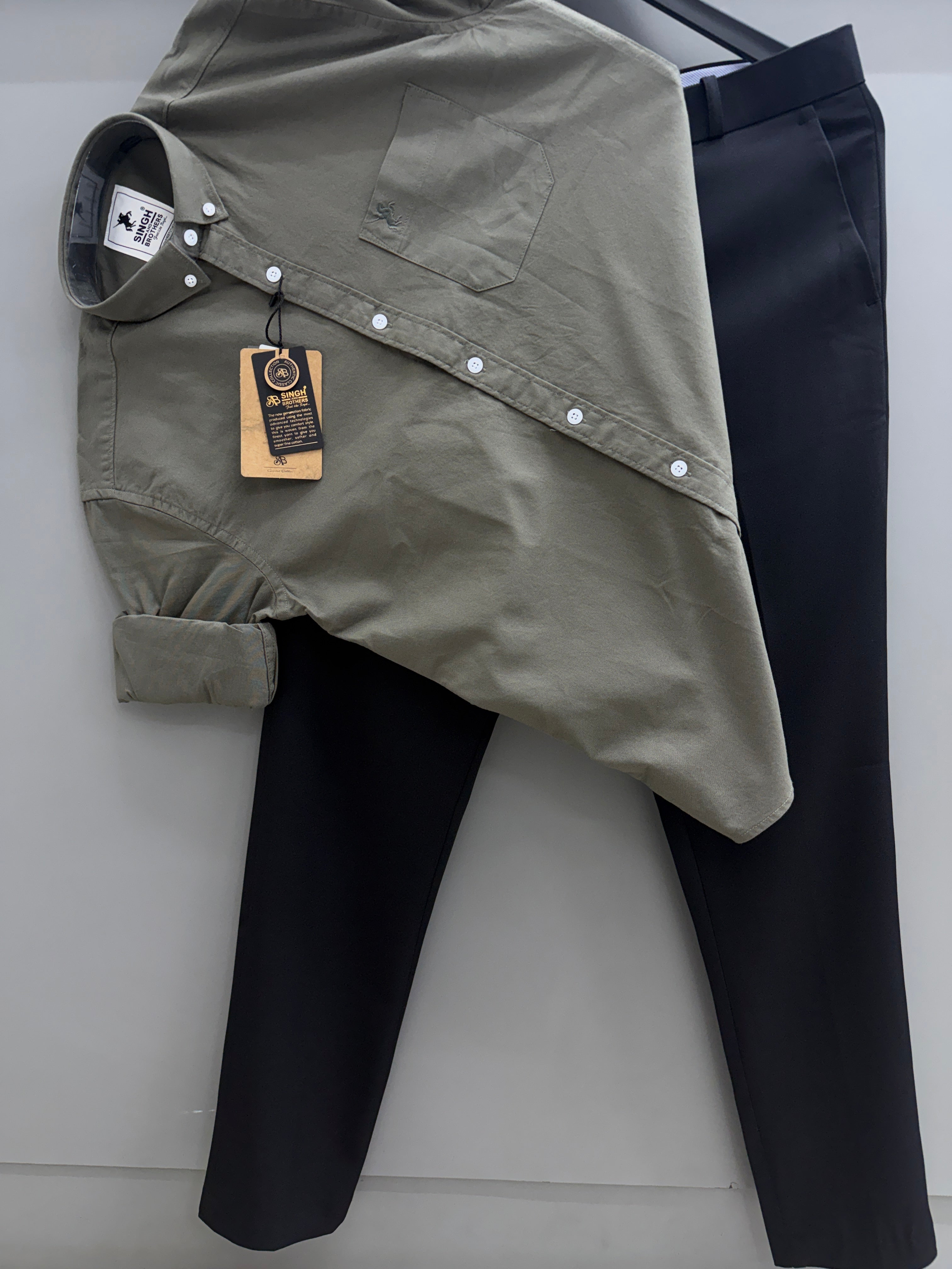 Cotton Oxford Shirt With Formal Pant