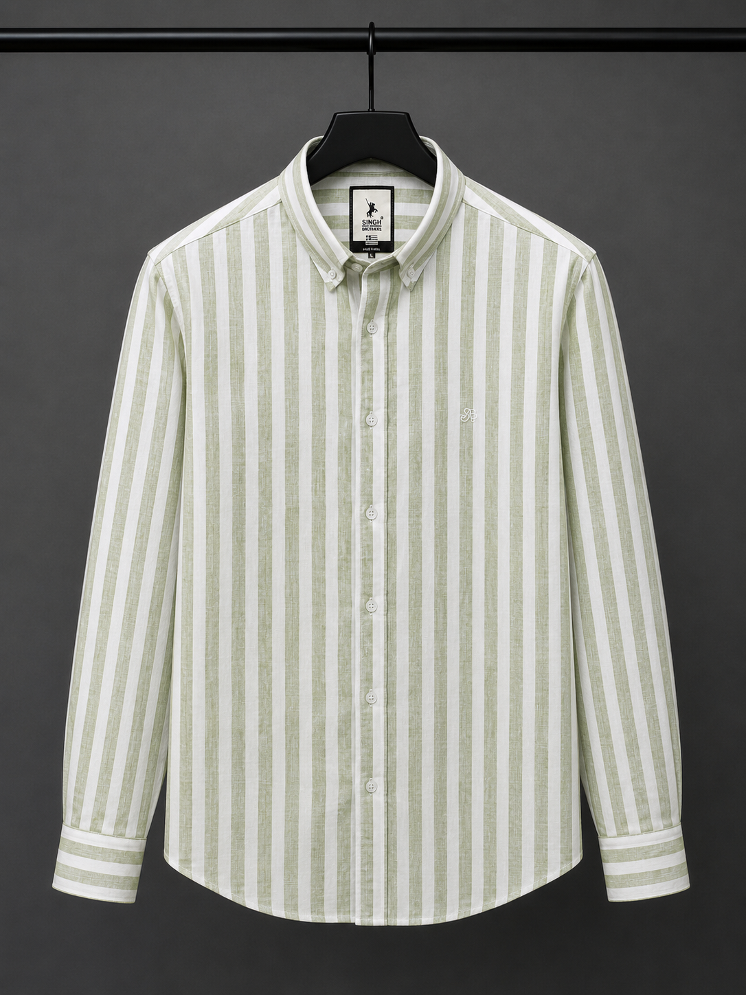 Linen strip shirt