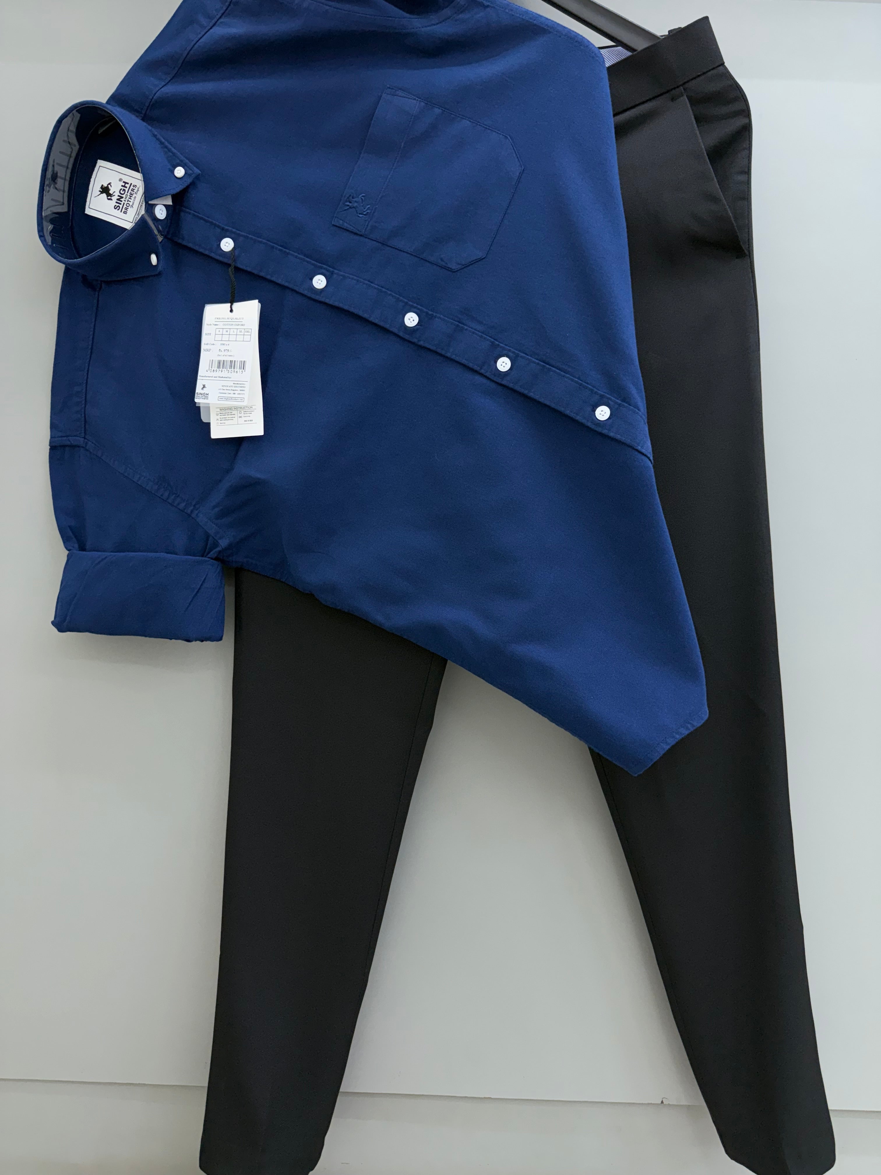 Cotton Oxford Shirt With Formal Pant