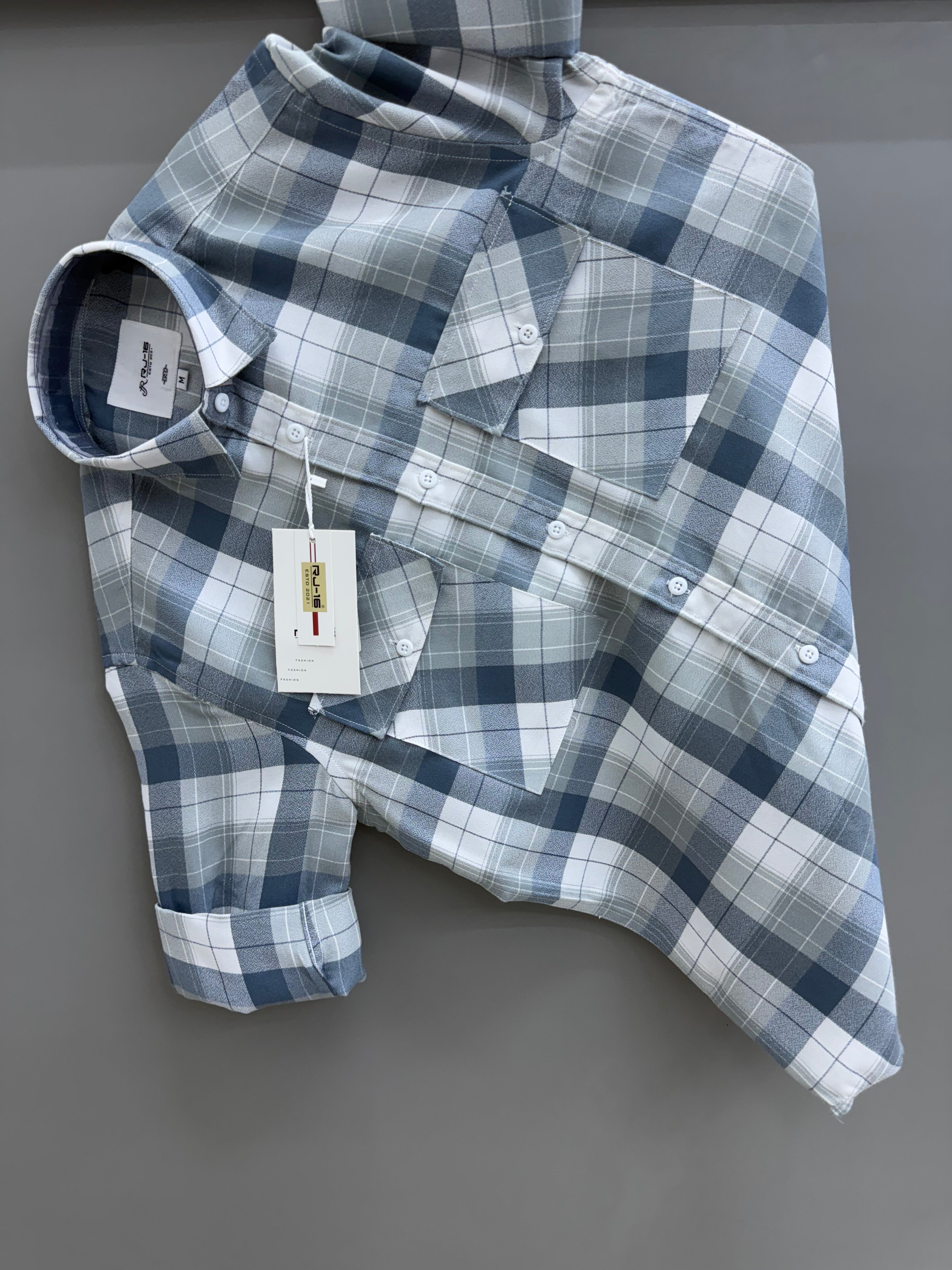 Double pocket Checks Shirt