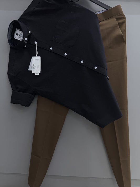Cotton Oxford Shirt With Trouser (Combo)