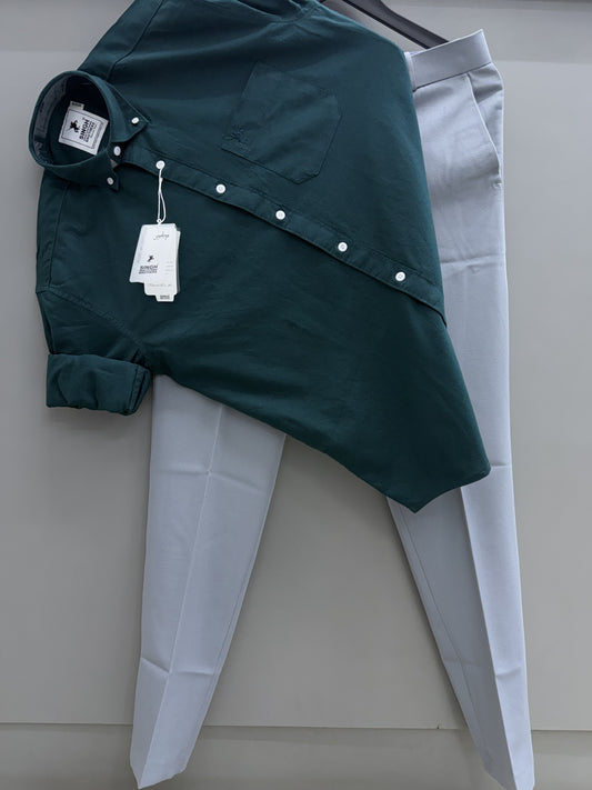 Cotton Oxford Shirt With Trouser (Combo)