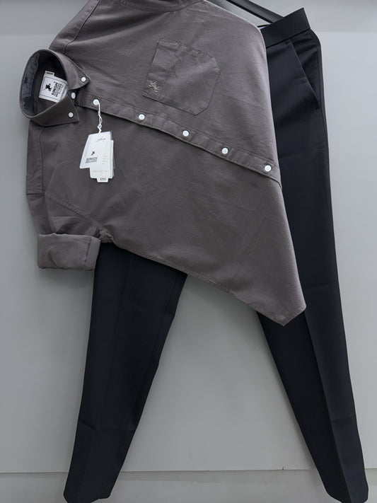 Cotton Oxford Shirt With Trouser (Combo)