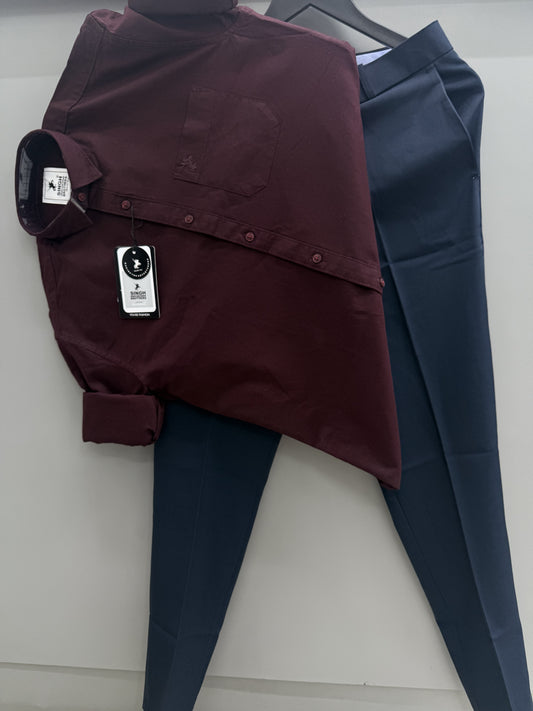 Cotton Oxford Shirt With Trouser (Combo)