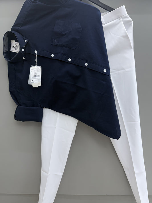 Cotton Oxford Shirt With Trouser (Combo)