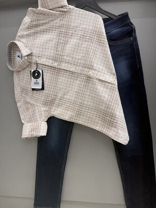 Checks Shirt With denim jeans