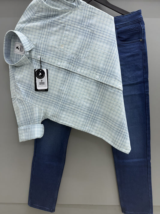 Checks Shirt With denim jeans