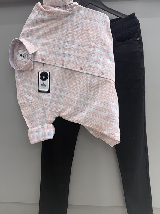 Checks Shirt With denim jeans