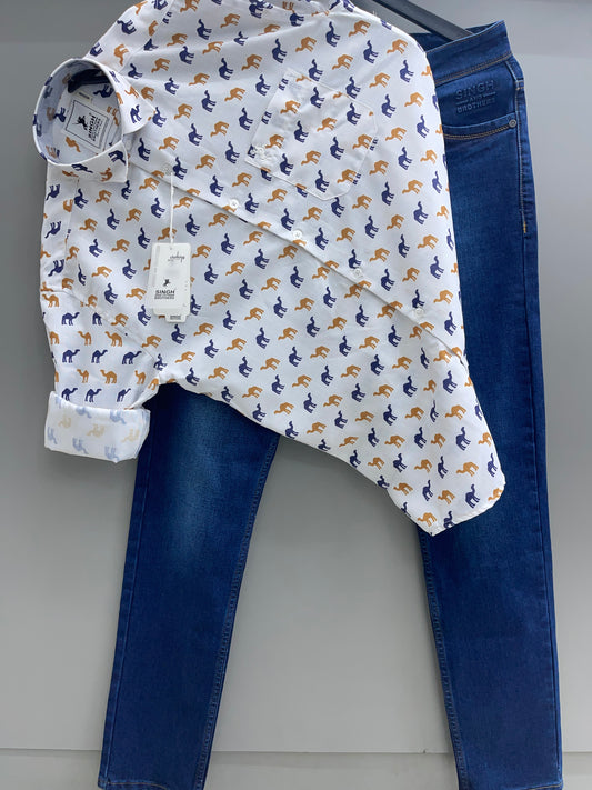 Printed Shirt with Denim jeans (Combo)