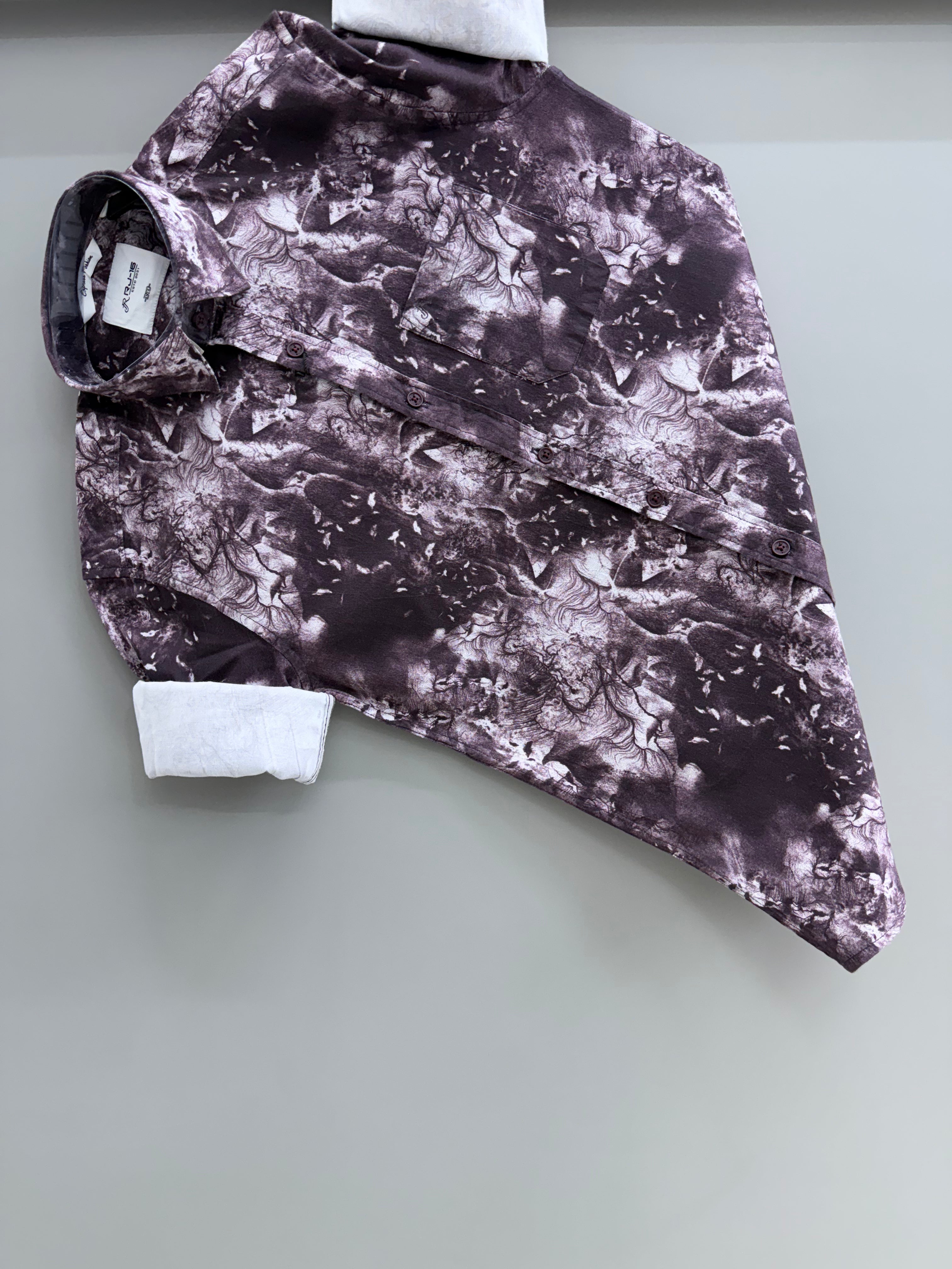 Purple lycra printed
