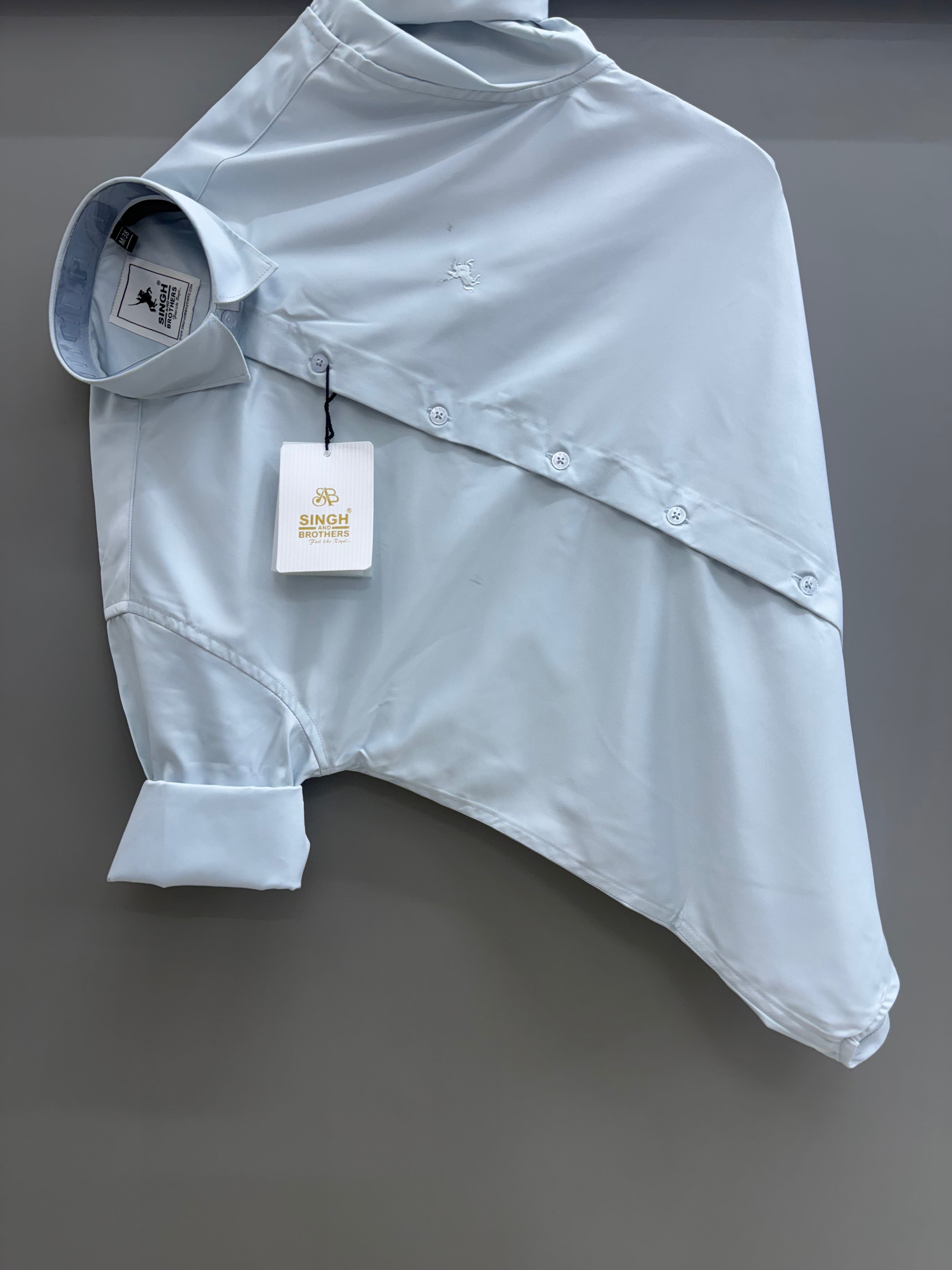Partywear shirt - light sky blue