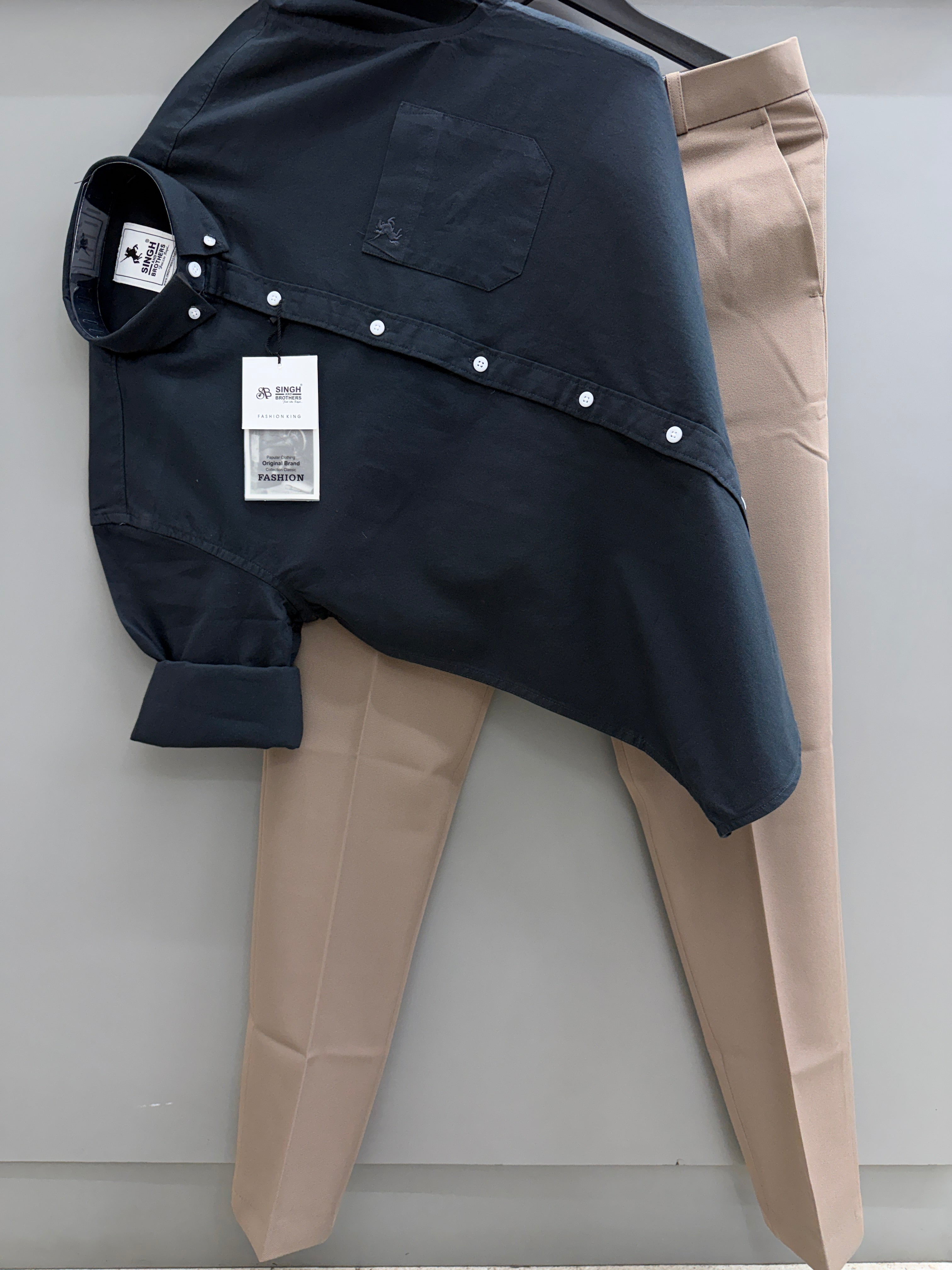 Cotton Oxford Shirt With Formal Pant