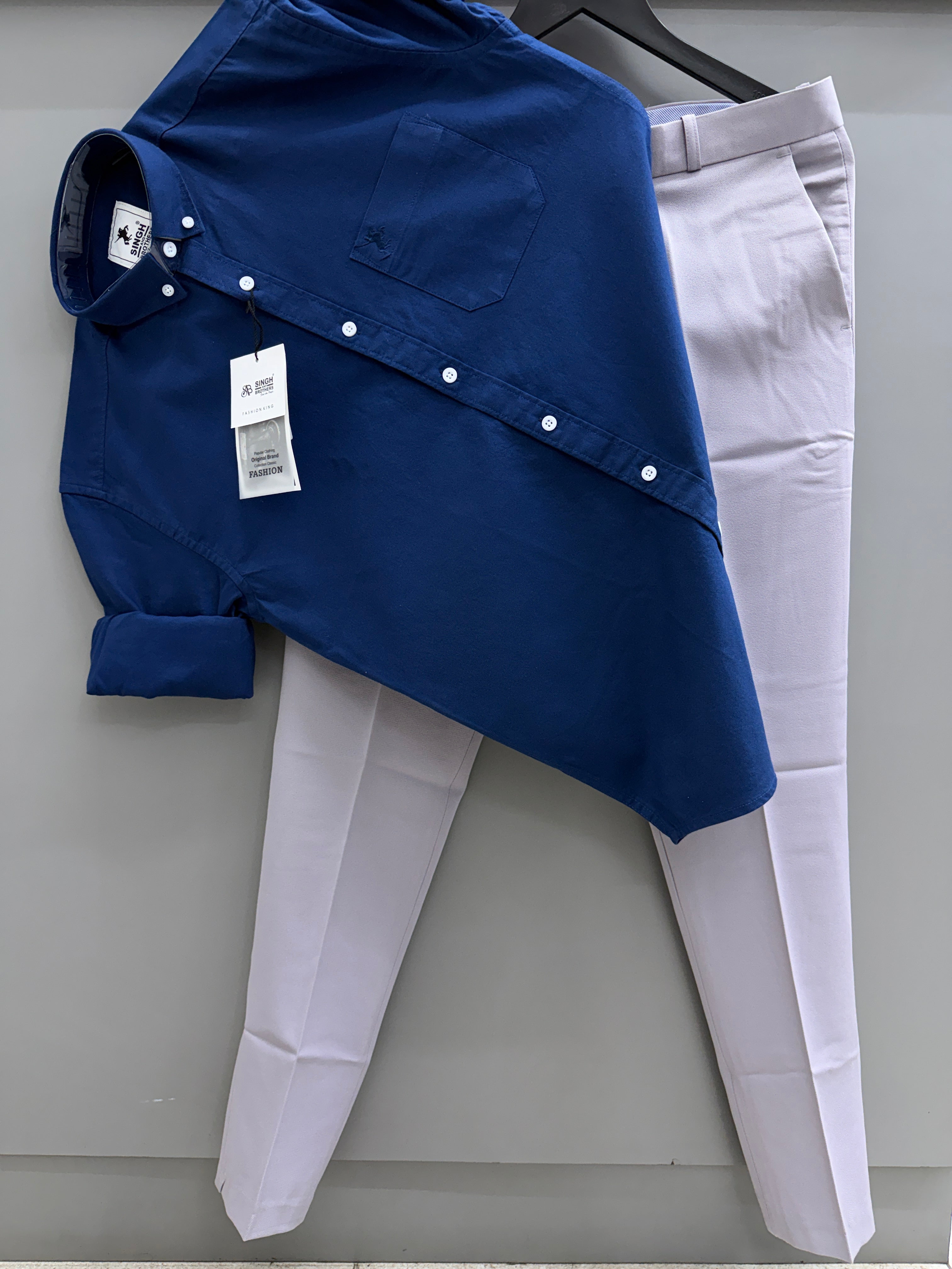 Cotton Oxford Shirt With Formal Pant