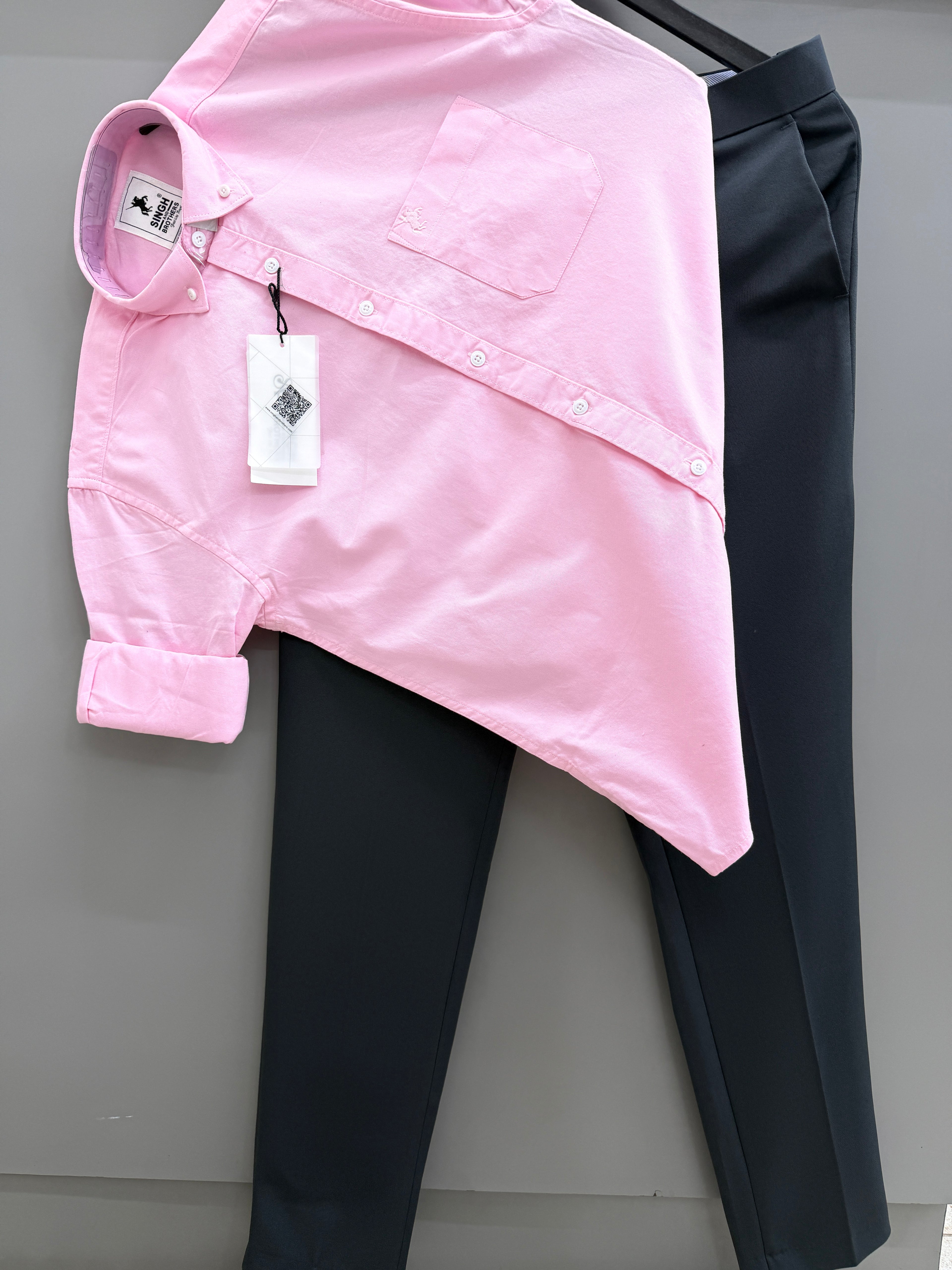 Cotton Oxford Shirt With Formal Pant