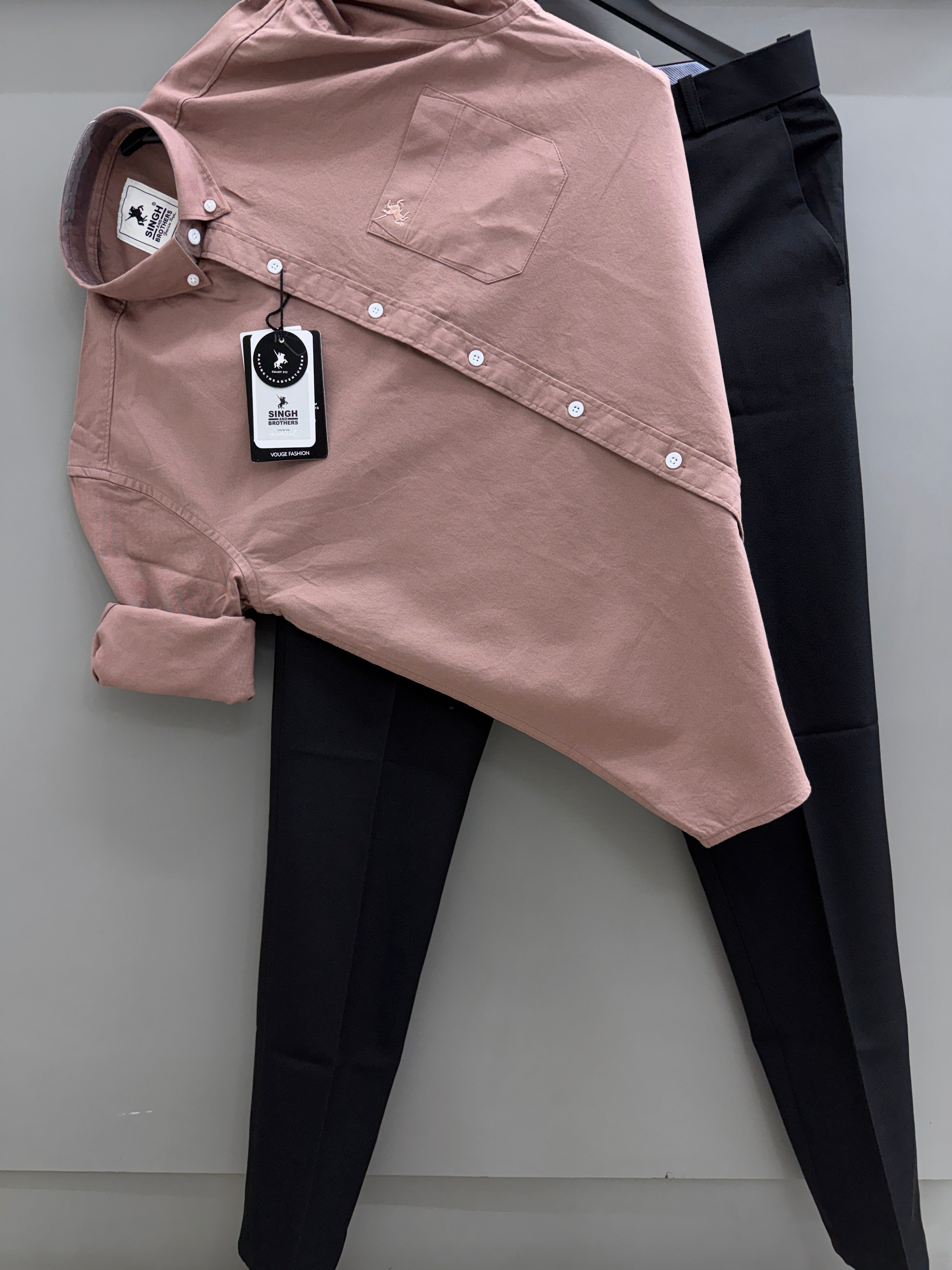 Cotton Oxford Shirt With Formal Pant