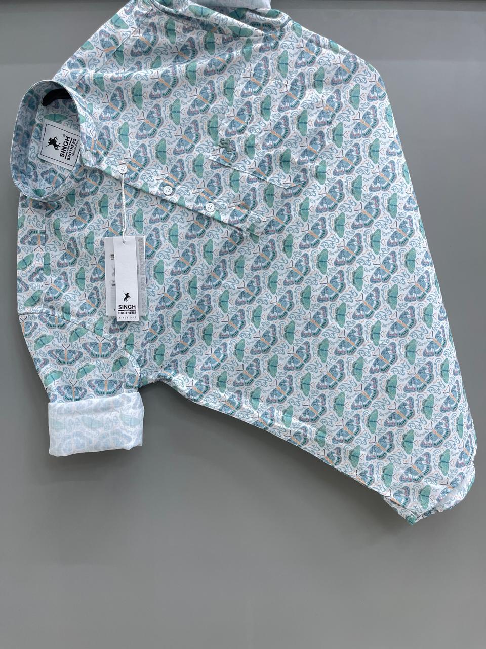 Butterfly Printed Short Kurta