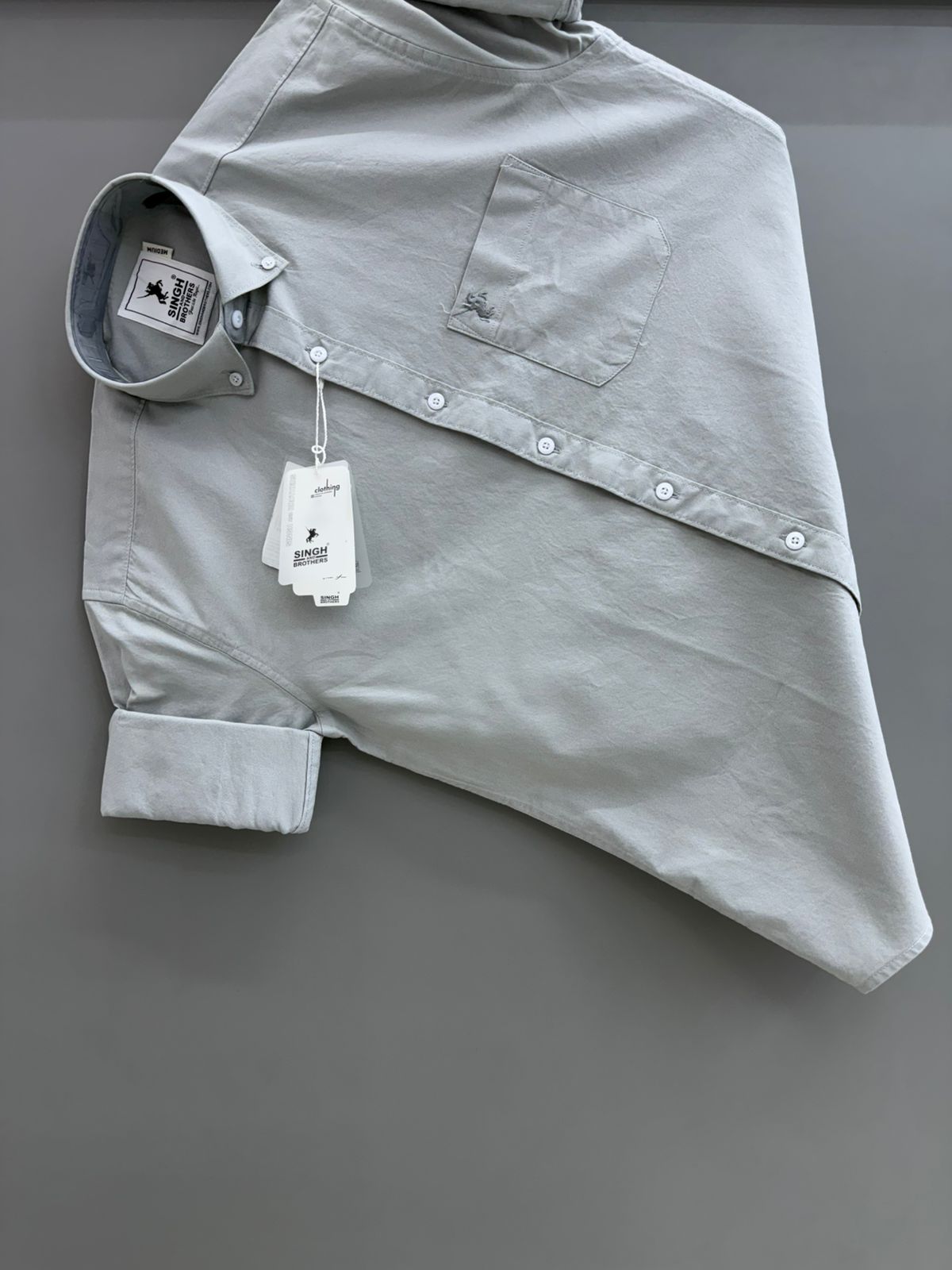 Cotton Oxford BD- Light Grey