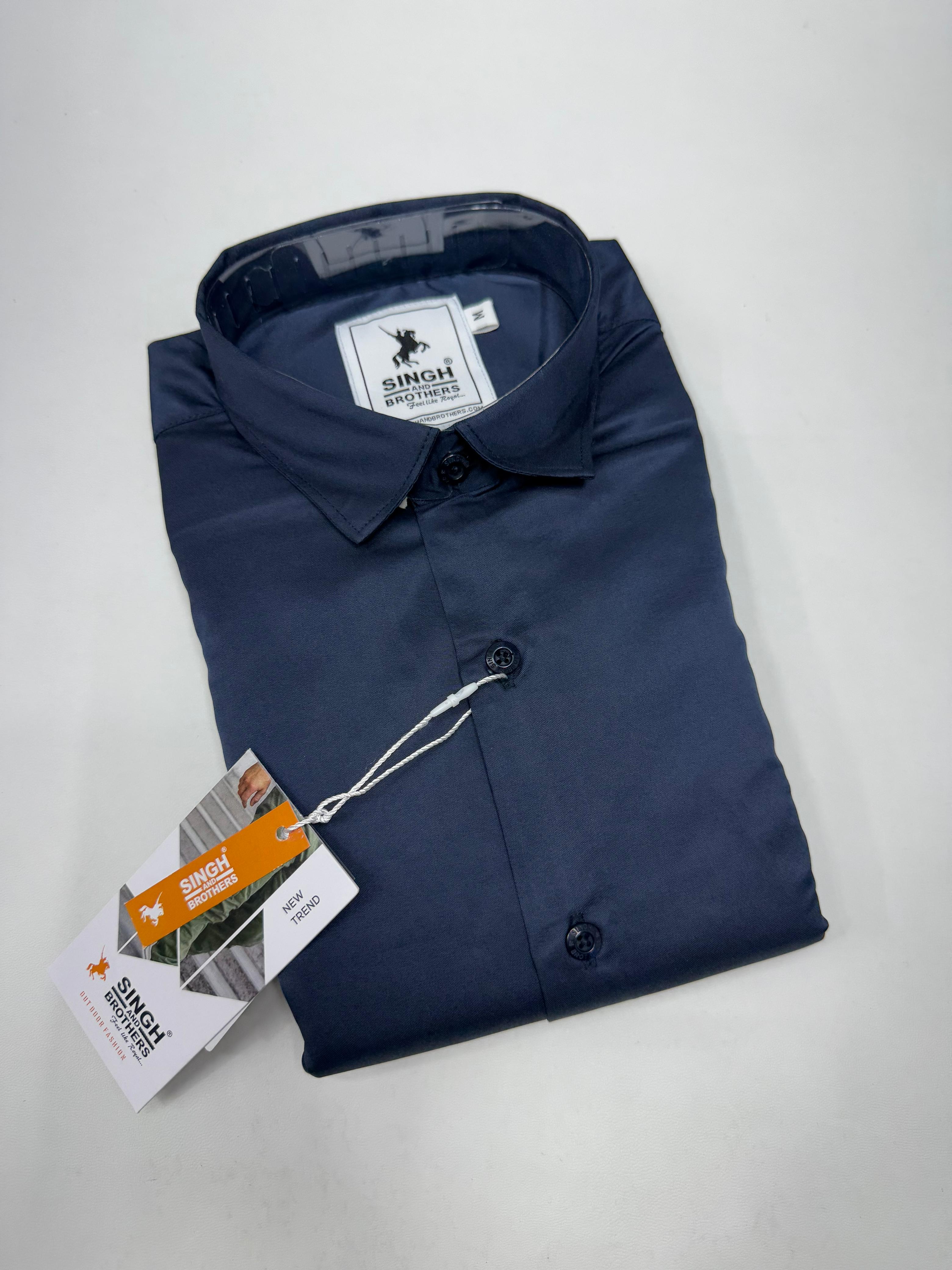 Partywear Shirt - Navy Blue