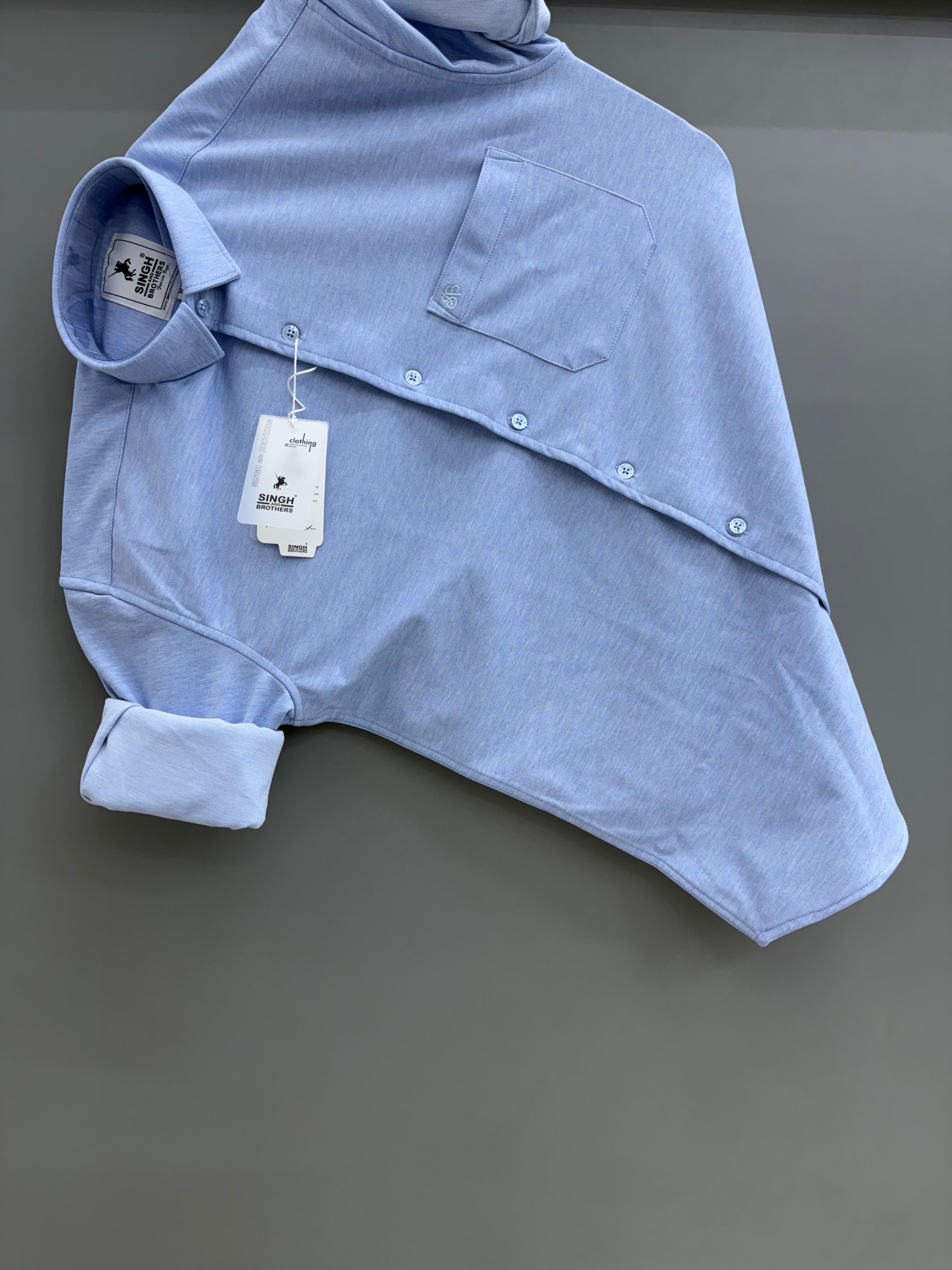 Imported Lycra Plain - Sky Blue