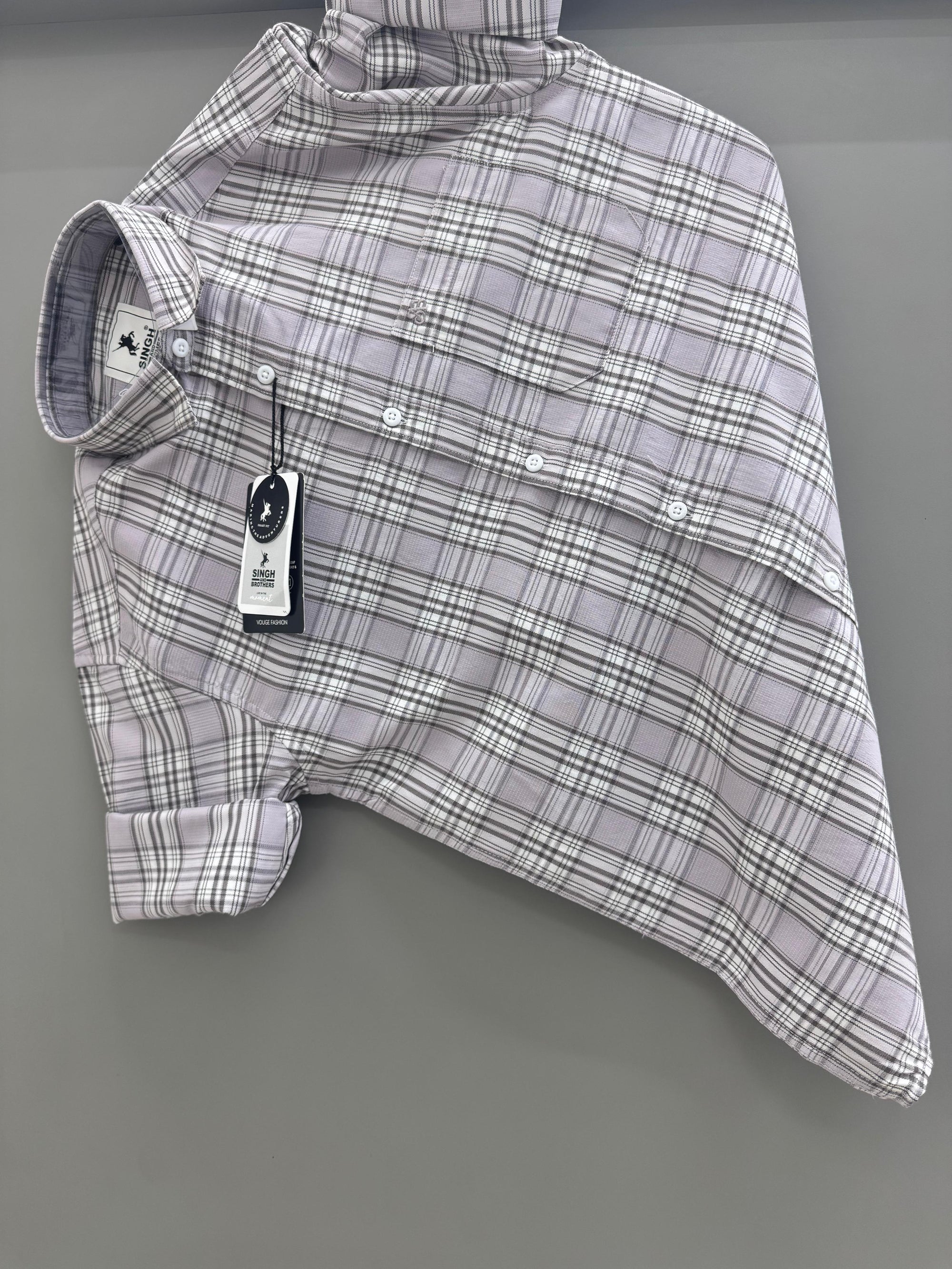 Soft Lavender Plaid Check