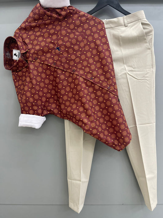 Printed Shirt with Trouser Pant (Combo)